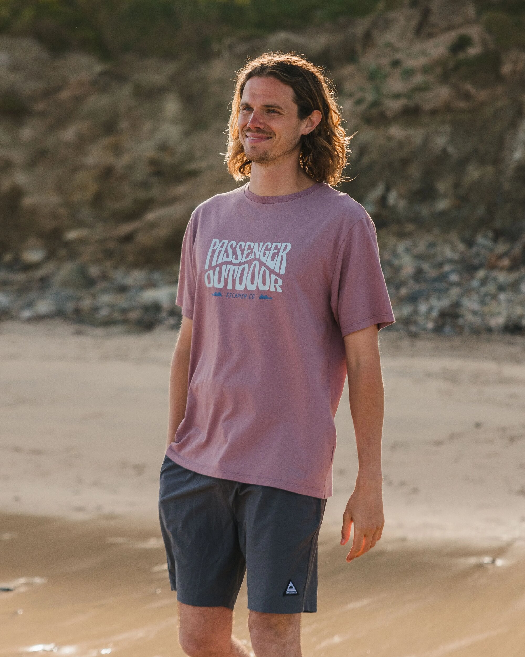 Yuca Recycled Cotton T-Shirt - Grape - Lifestyle