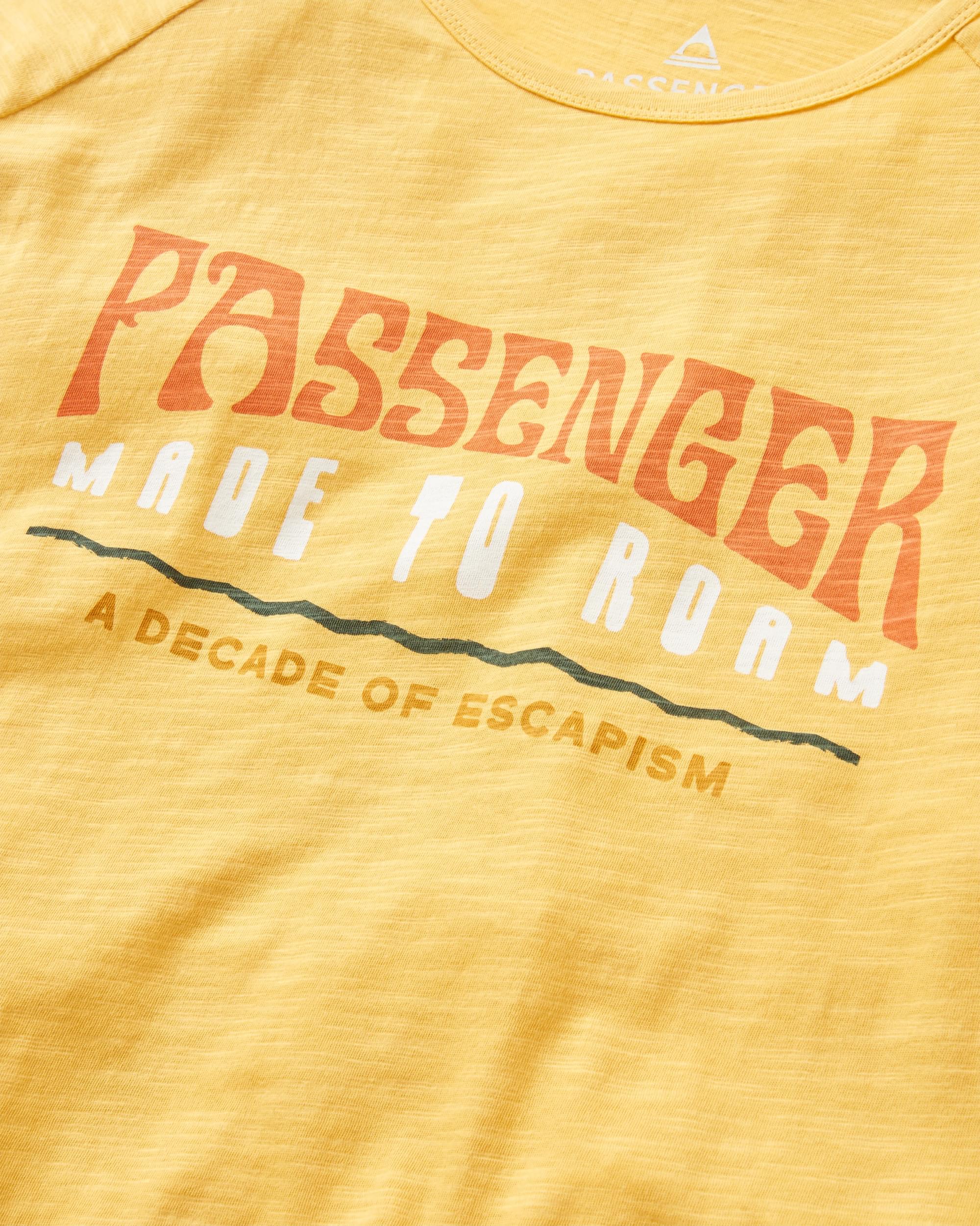La Sarena Recycled Cotton Oversized LS T-Shirt - Ochre Yellow - Flatlay