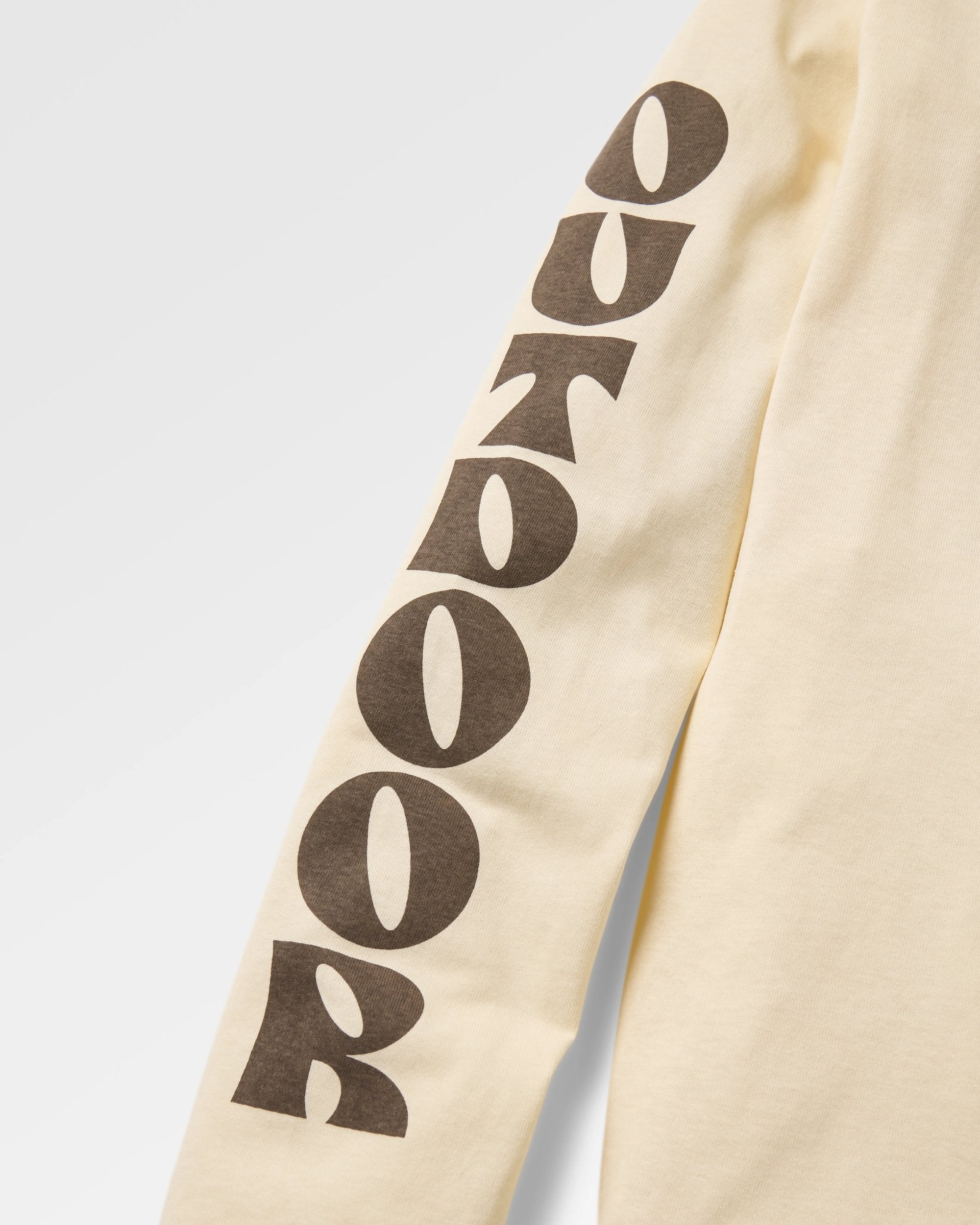 Patches Recycled Cotton LS T-Shirt - Birch - Flatlay