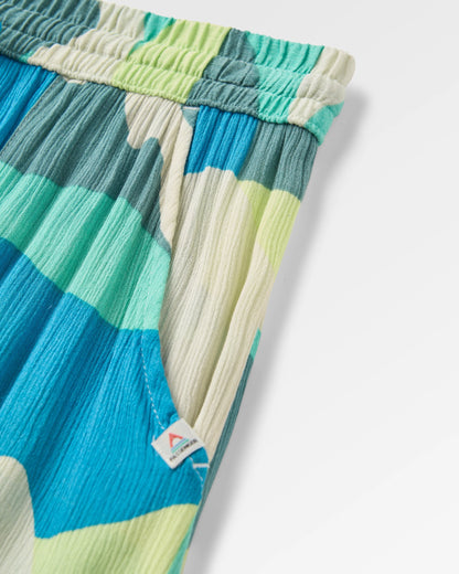 Dew EcoVero Woven Skirt - Vista Patchwork Aqua - Flatlay