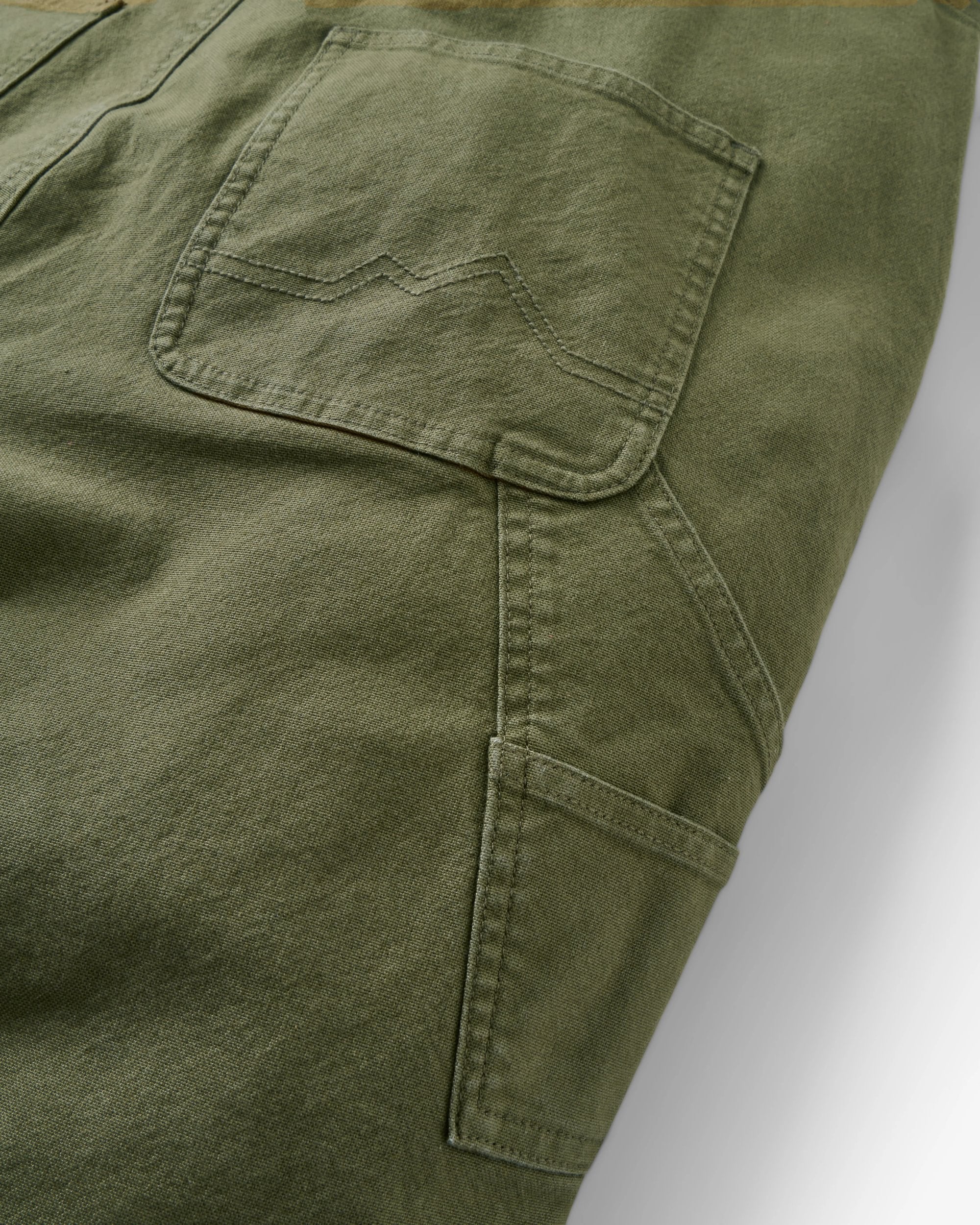 Vantage Organic Cotton Dungaree - Khaki - Flatlay