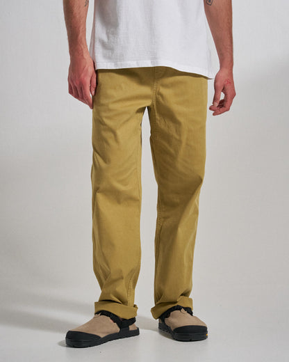 Drifter Twill Relaxed Fit Trouser - Warm Beige - Studio Model