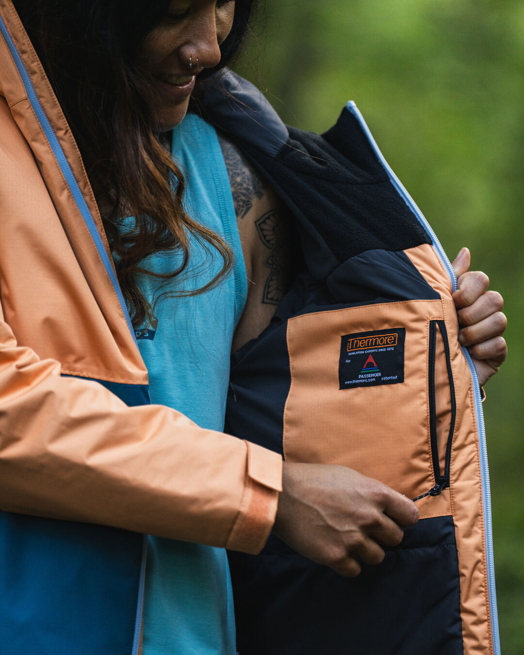 Terrain Insulated Water Resistant Jacket - Corsair Blue/ Apricot - Lifestyle