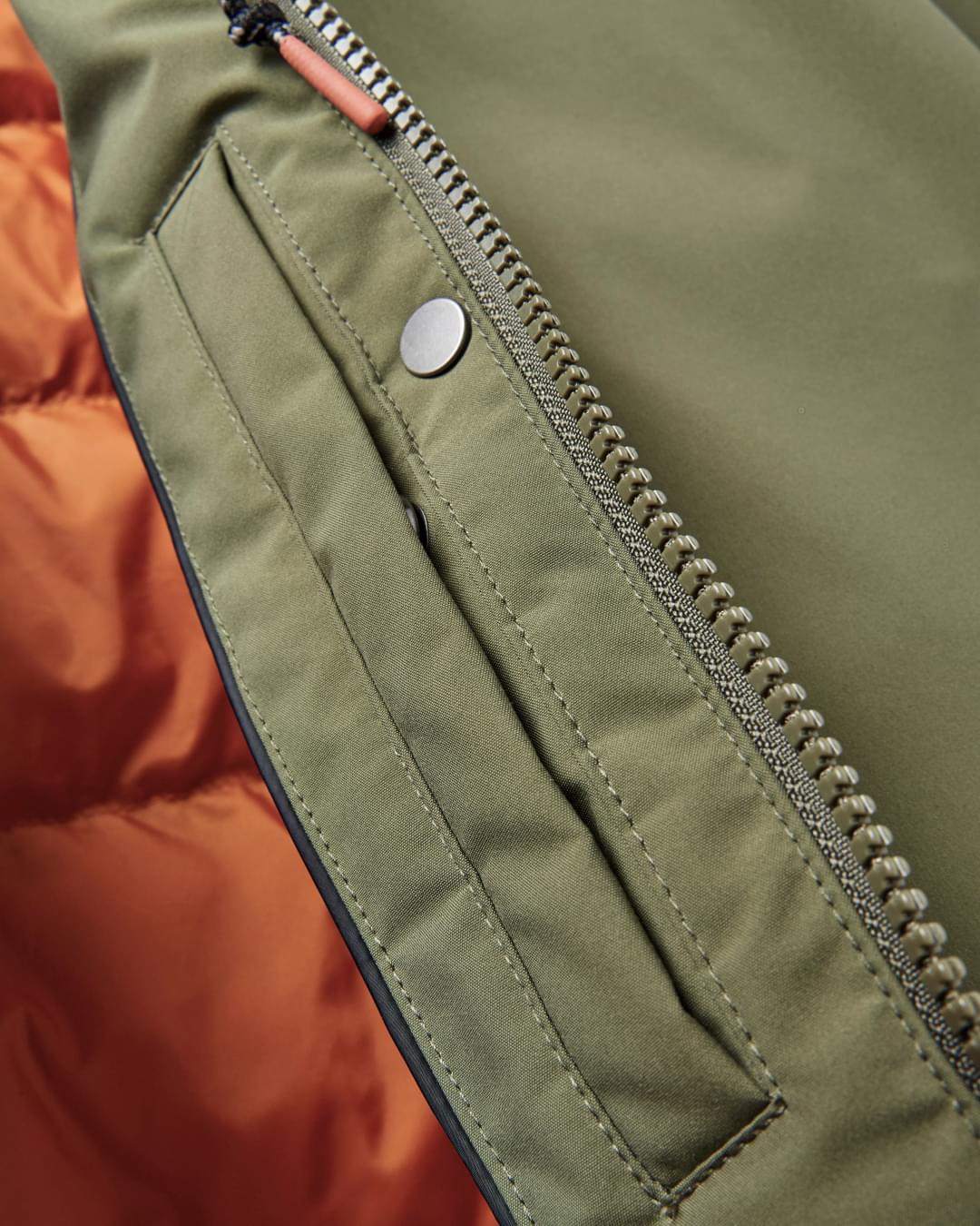 Alaska Insulated Recycled Parka - Khaki - Flatlay