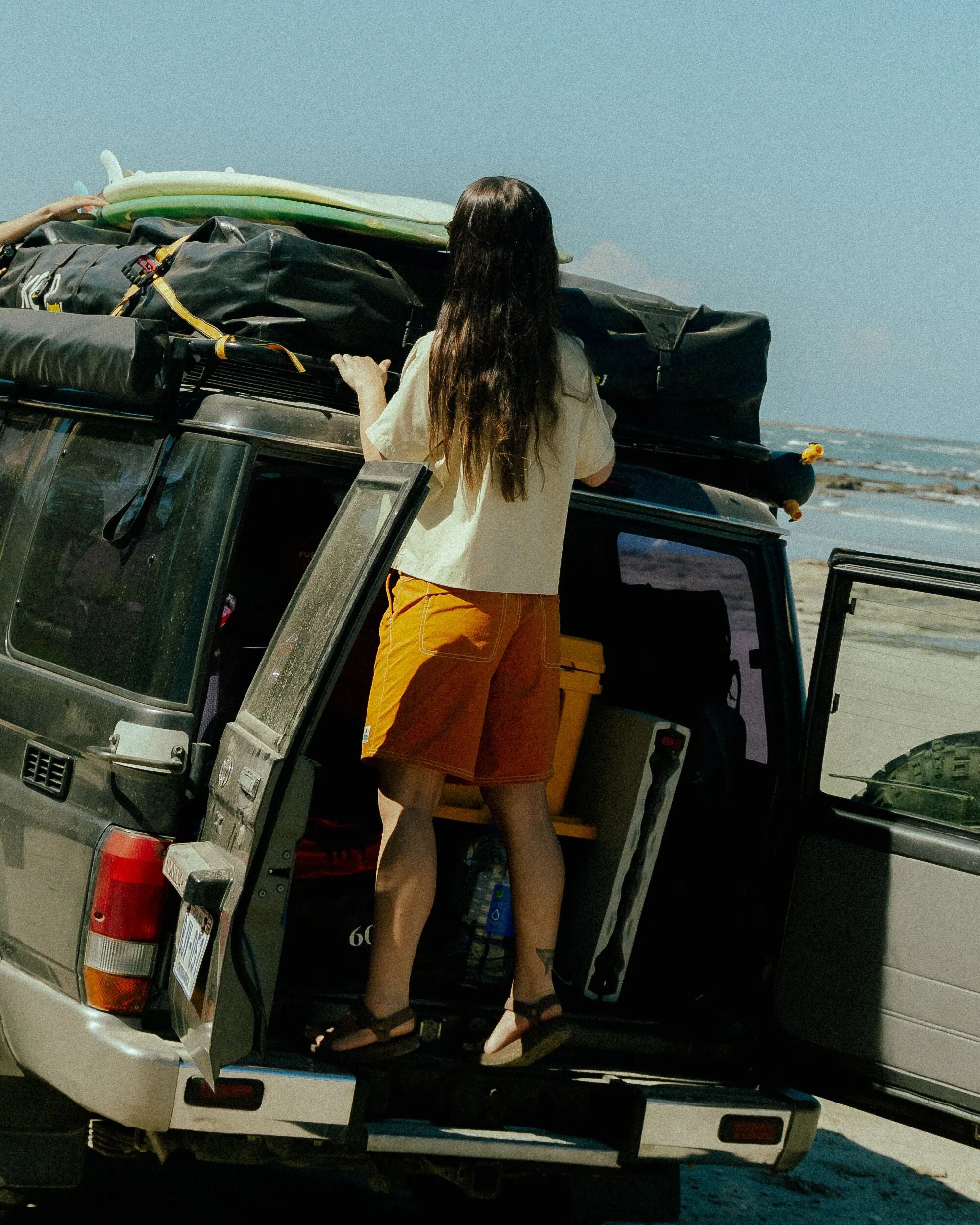 Searcher Longer Line Boardshort - Retro Orange - Lifestyle