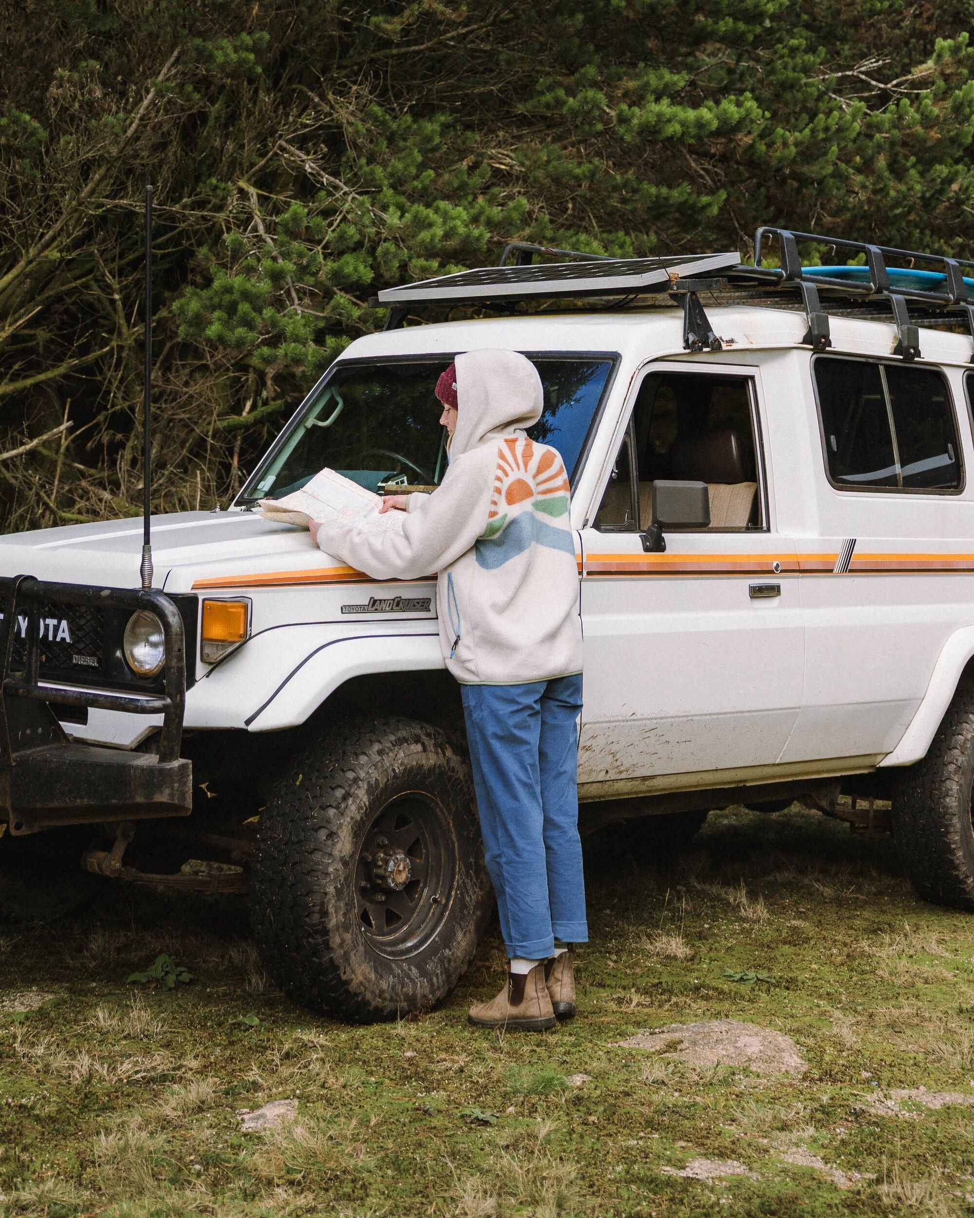 North Coast Vista Full Zip Recycled Sherpa Fleece - Oatmeal - Lifestyle