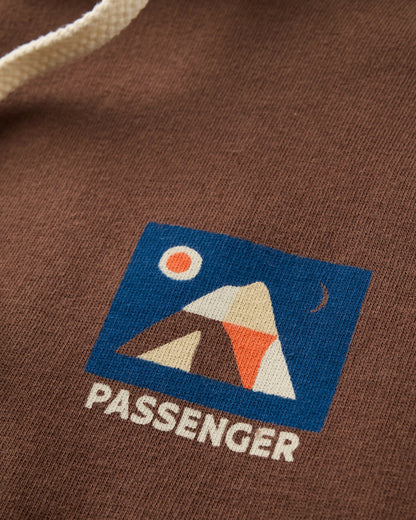 Lost On Purpose Relaxed Fit Hoodie - Chestnut - Flatlay