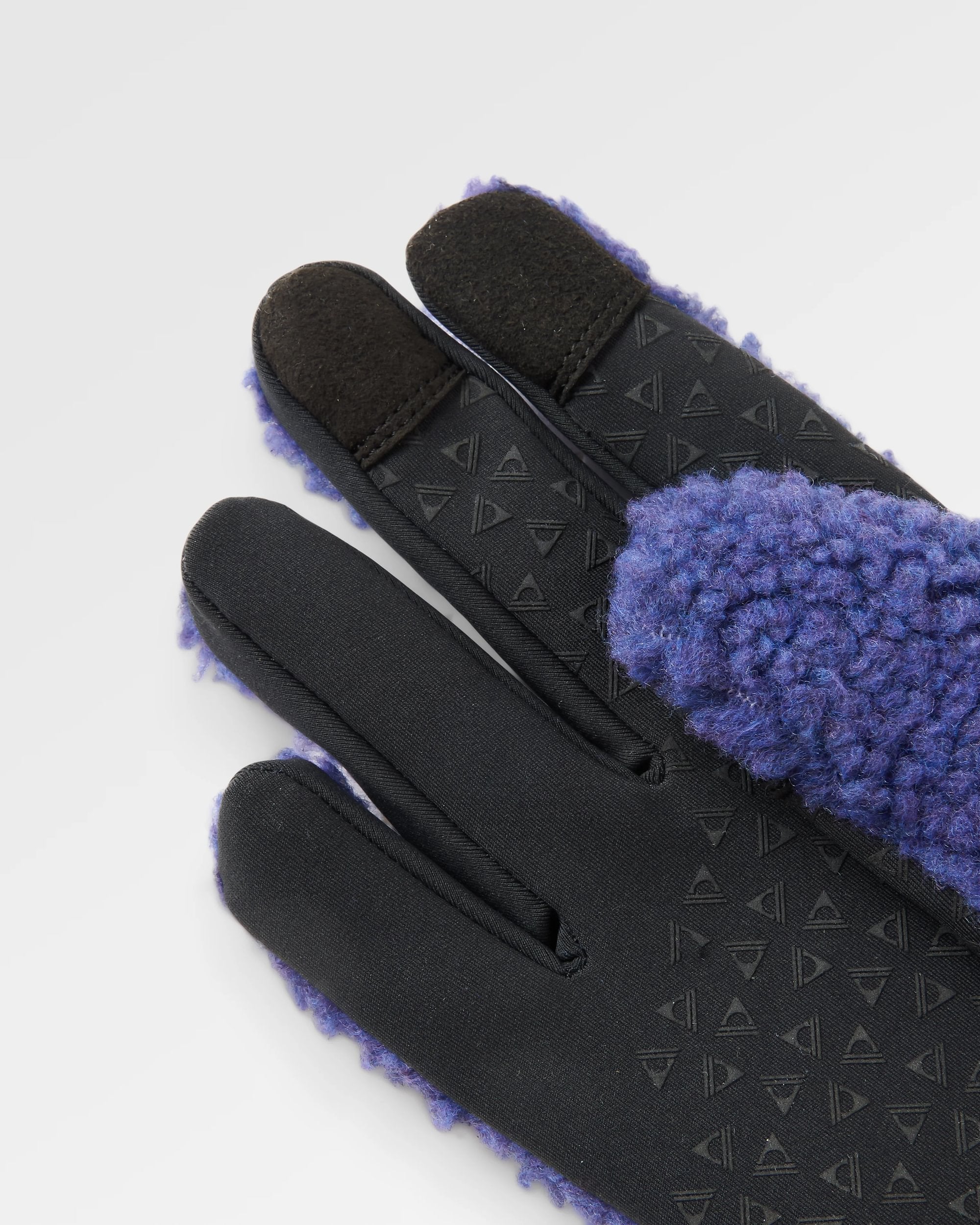 Snowfall Sherpa Gloves - Purple Indigo - Flatlay