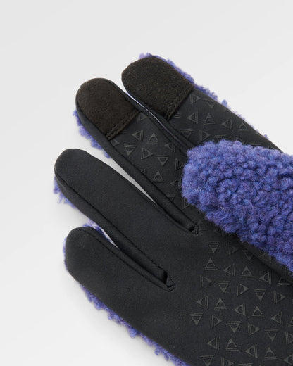 Snowfall Sherpa Gloves - Purple Indigo - Flatlay
