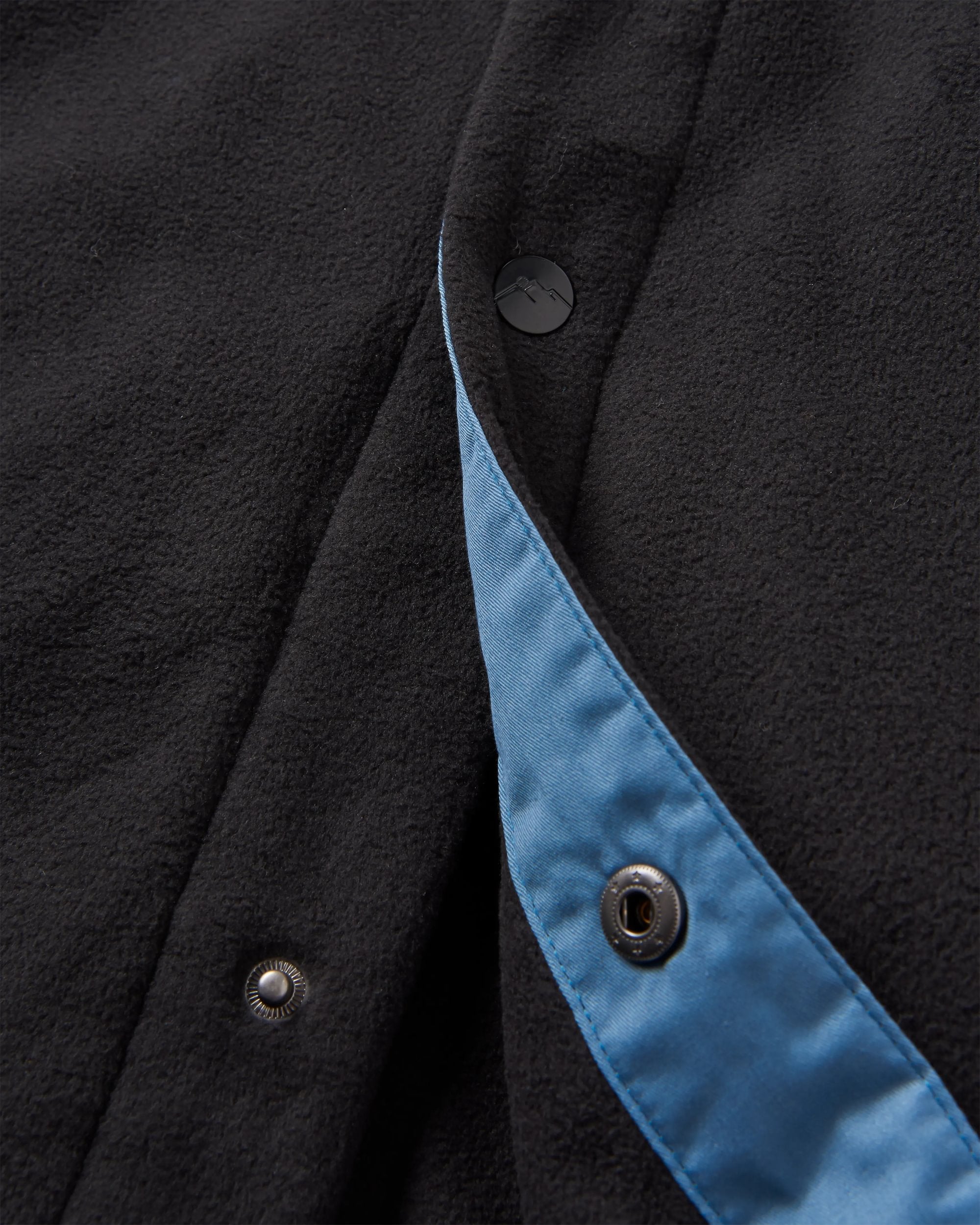 Maple Recycled Polar Fleece Shirt - Black - Flatlay