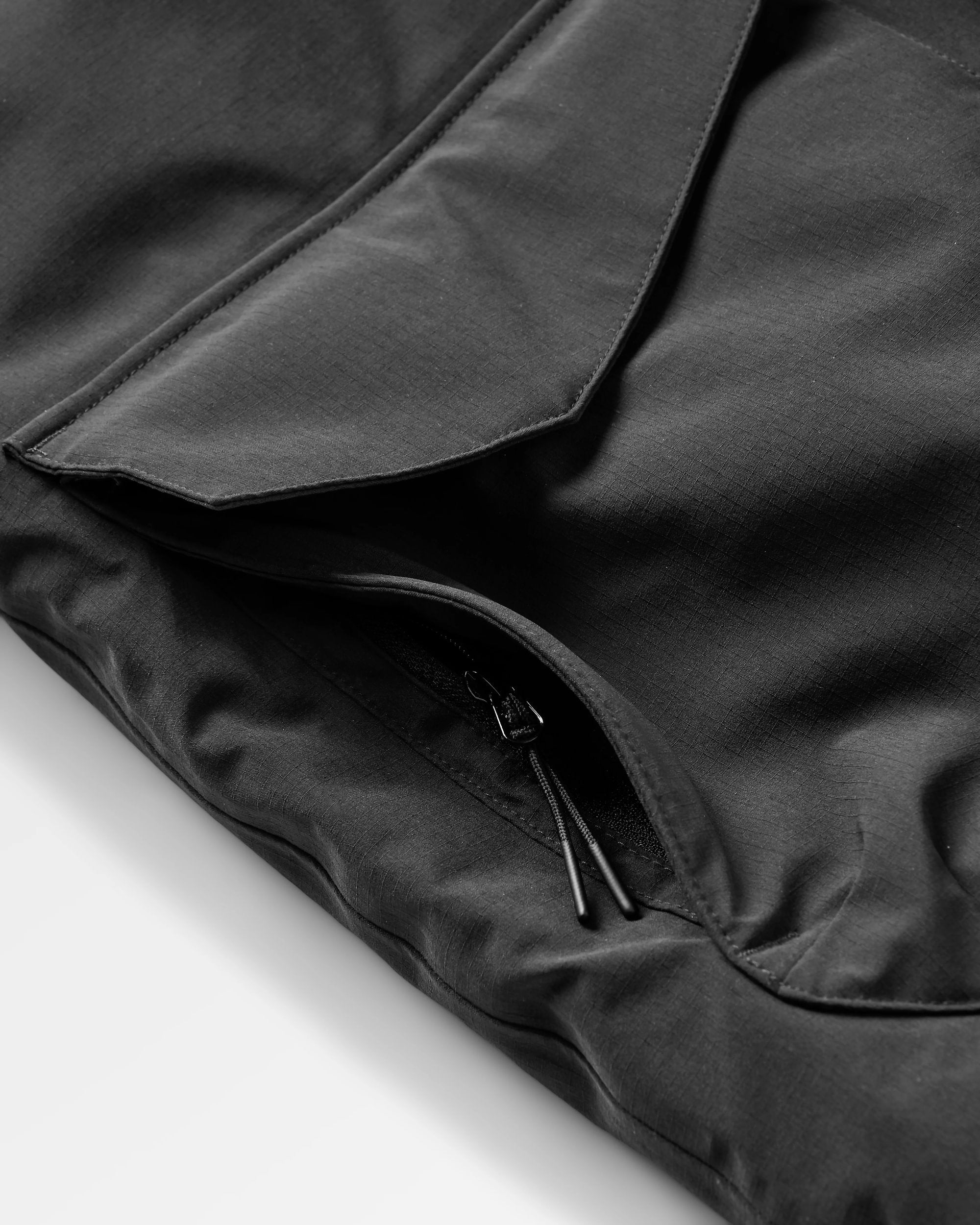 Rainier Waterproof Parka - Black - Flatlay