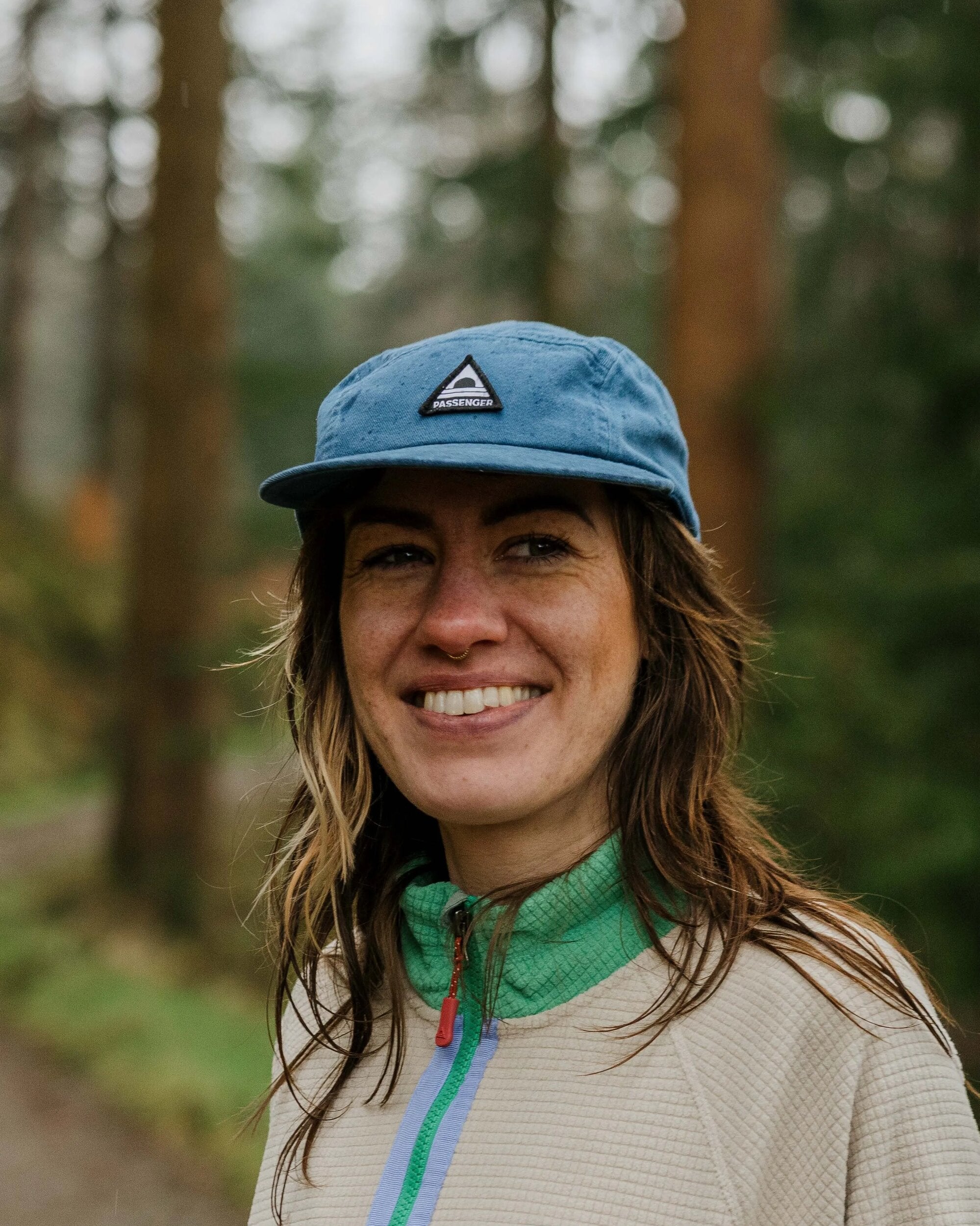 Fixie Recycled 5 Panel Cap - Tidal Blue - Lifestyle - Female