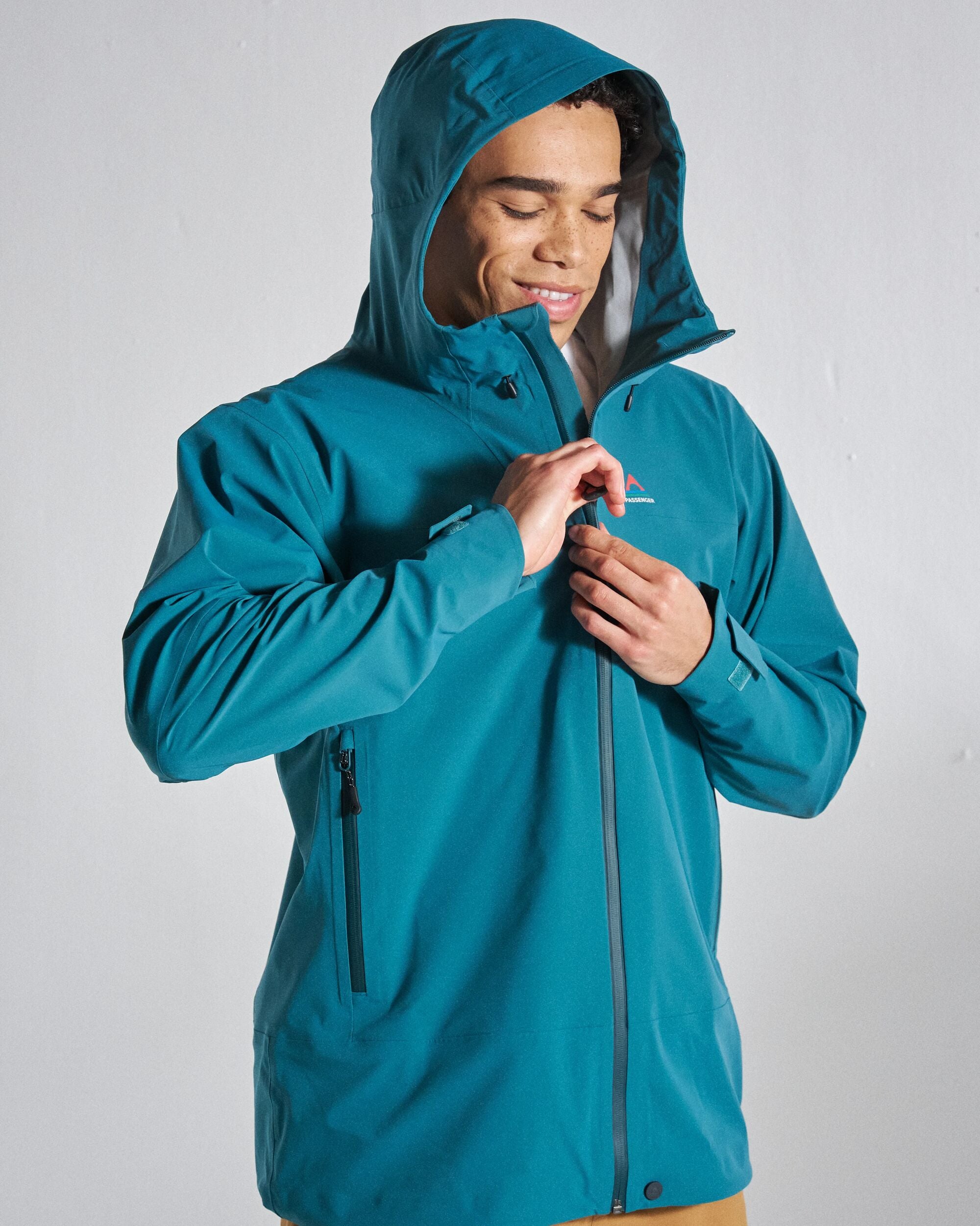 Trailscape Men's 3L Waterproof Jacket - Mediterranean - Studio Model