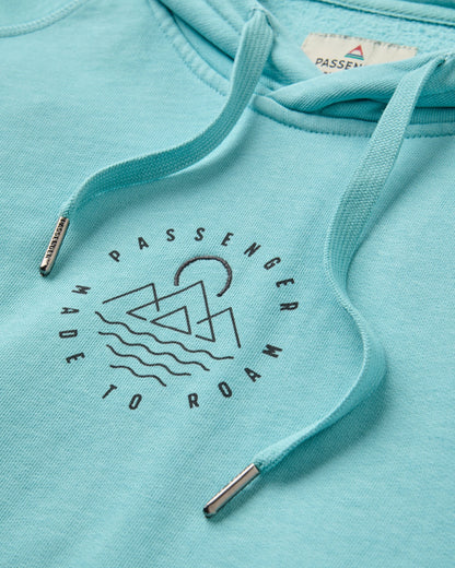 Remote Hoodie - Retro Blue - Flatlay