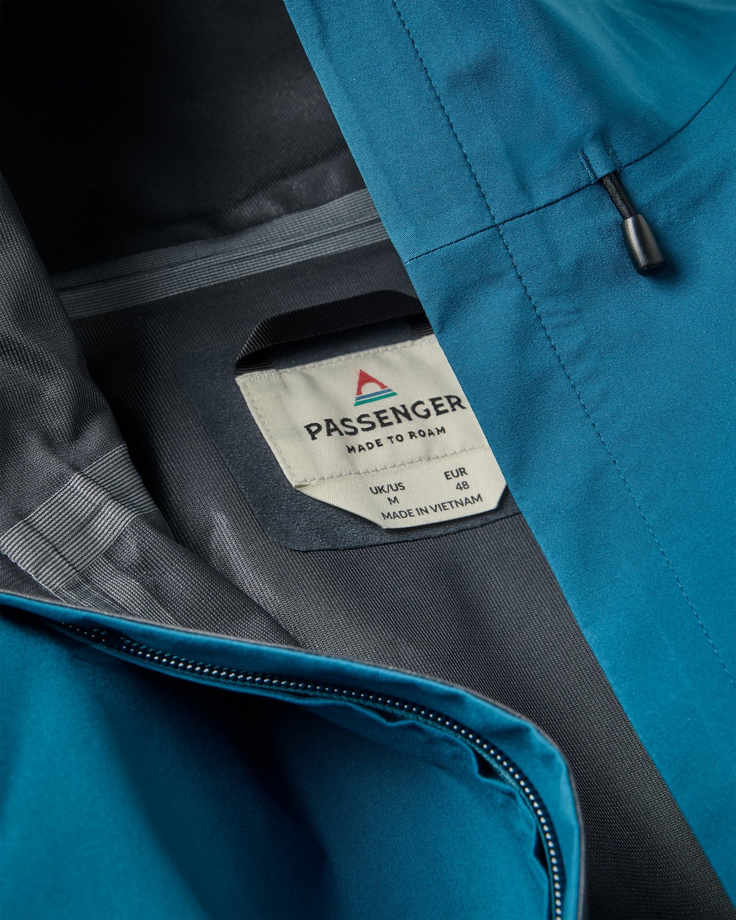 Five Season Recycled Waterproof Jacket - Tidal Blue - Flatlay
