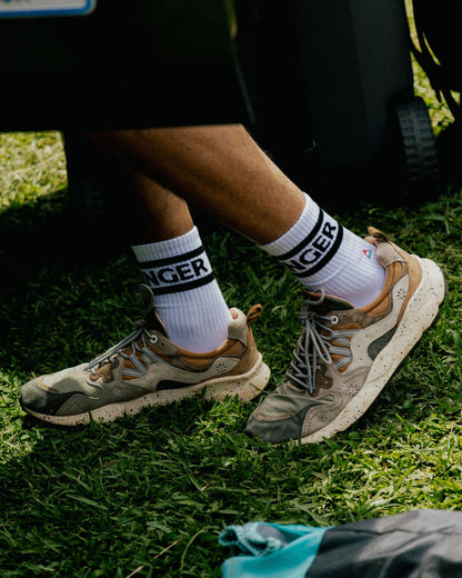 Classic Passenger Crew Socks - White - Lifestyle