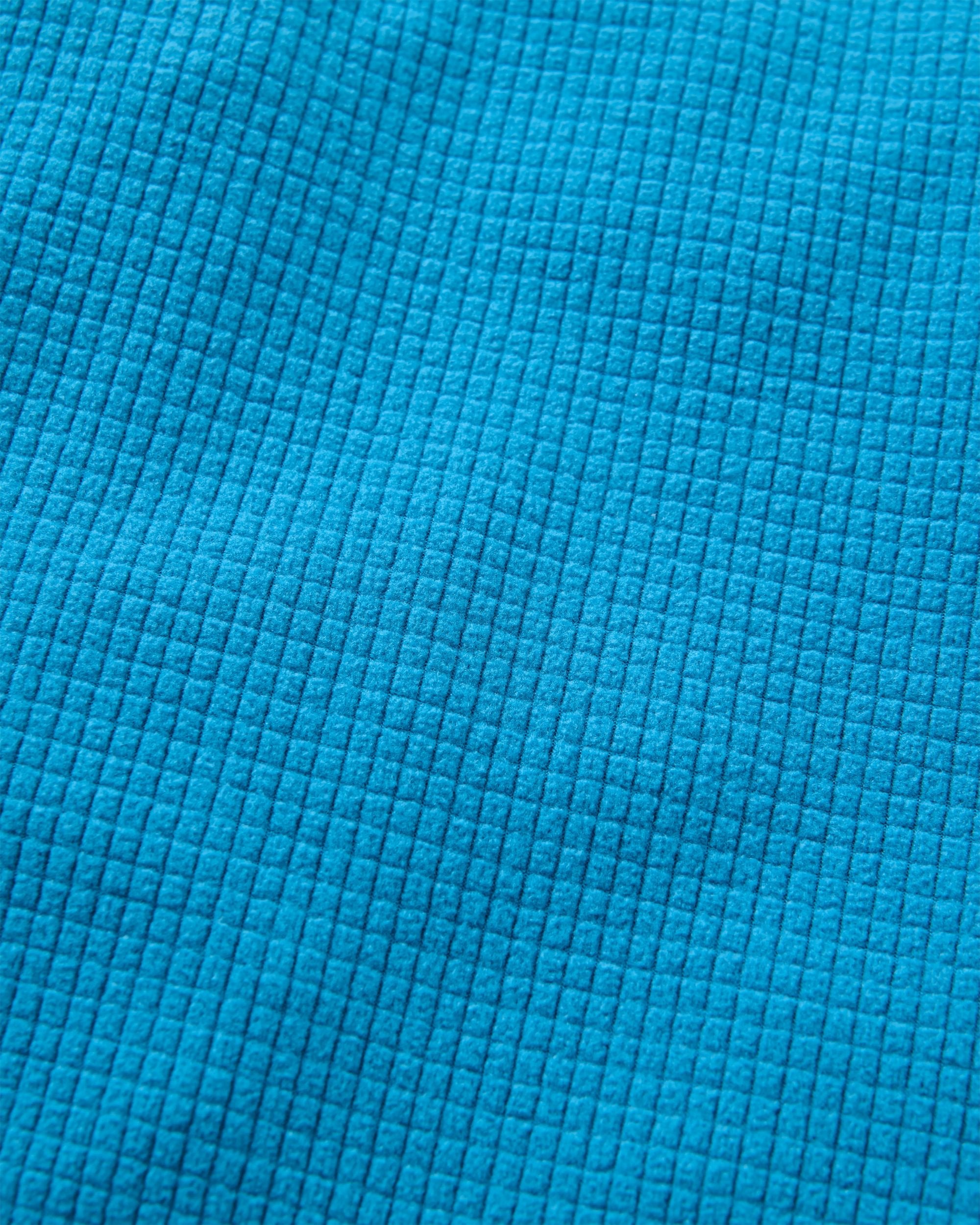 Forestscape Grid Fleece Crew - Blue Steel - Flatlay
