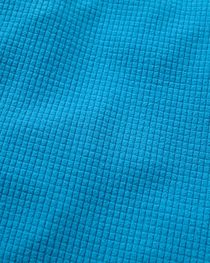 Forestscape Grid Fleece Crew - Blue Steel - Flatlay