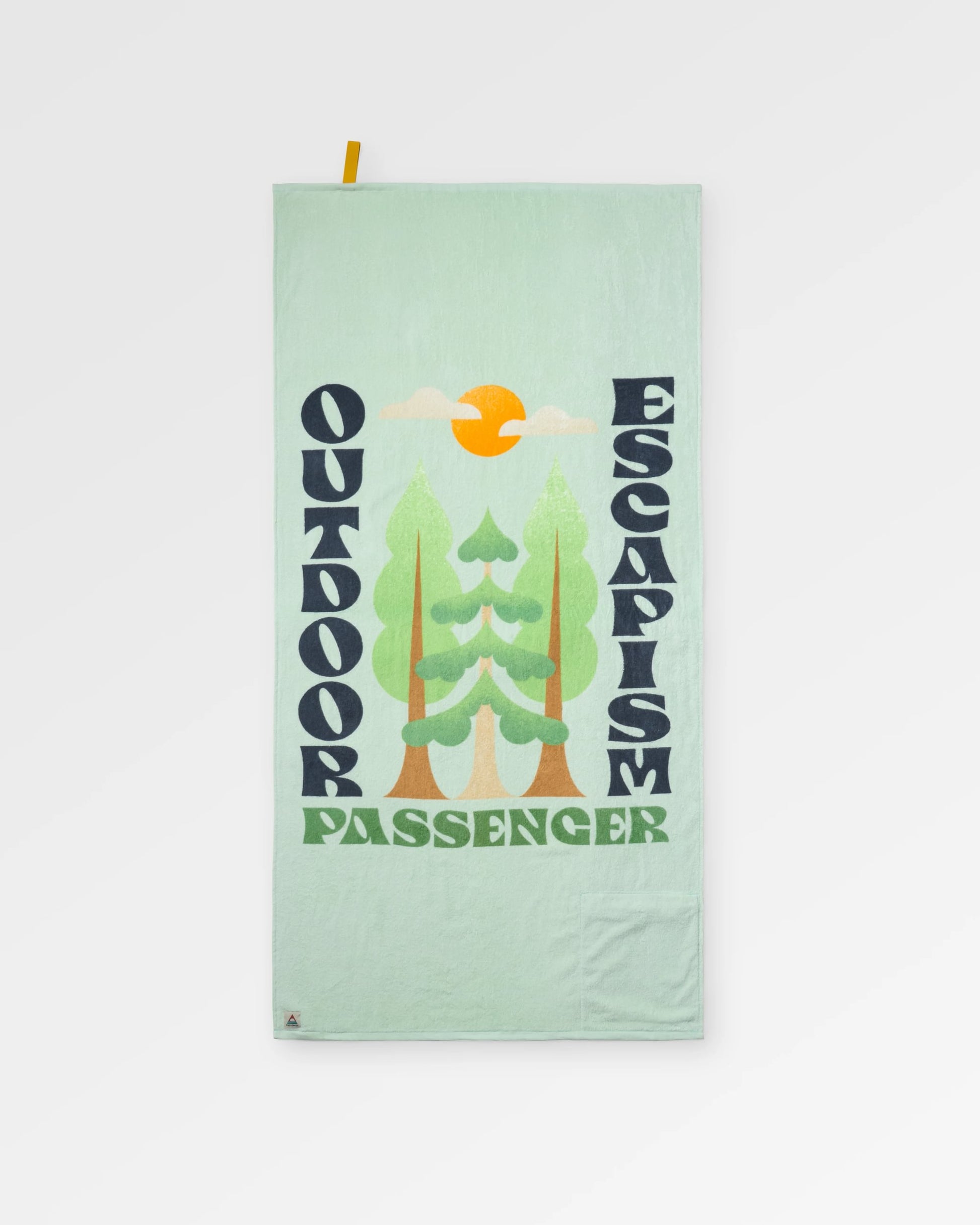 Tideline Organic Cotton Beach Towel - Spearmint - Flatlay
