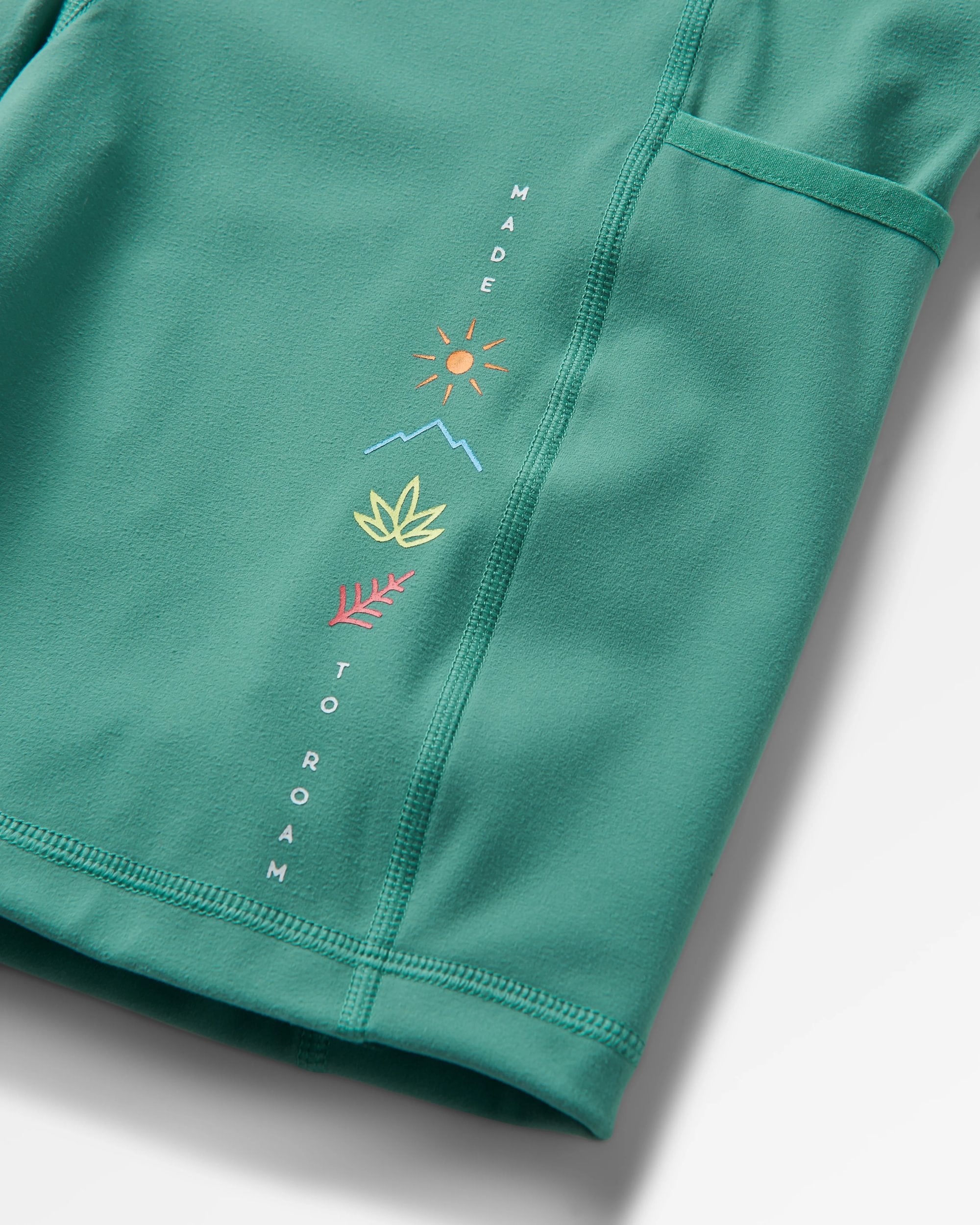 Mantra Recycled Active Short - Deep Sea - Flatlay