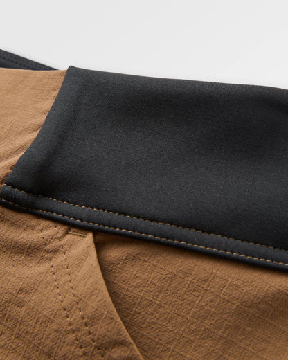 Ridescape Women's Active Short - Caramel Brown - Flatlay