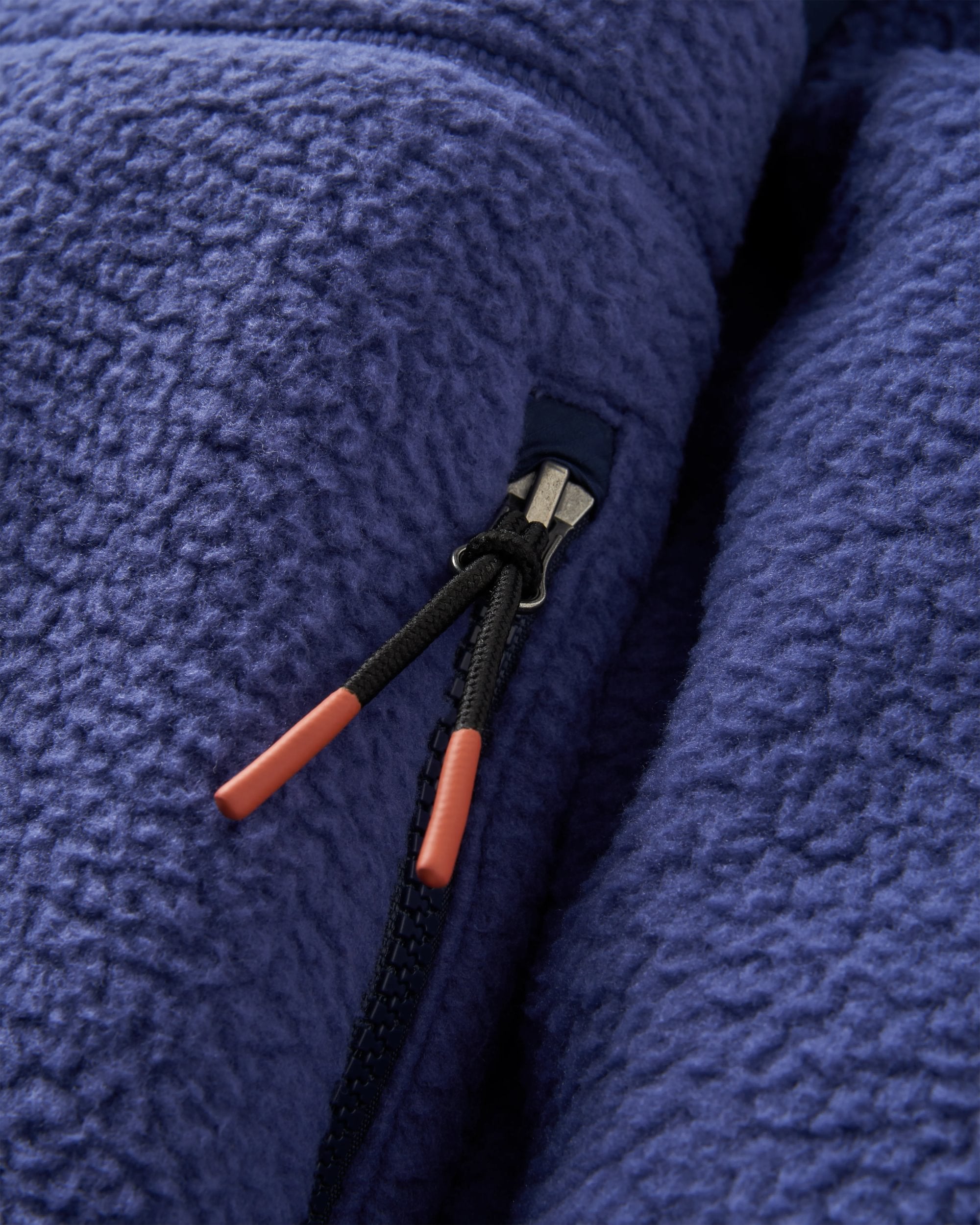 Ventura 1/2 Zip Recycled Sherpa Fleece - Purple Indigo - Flatlay