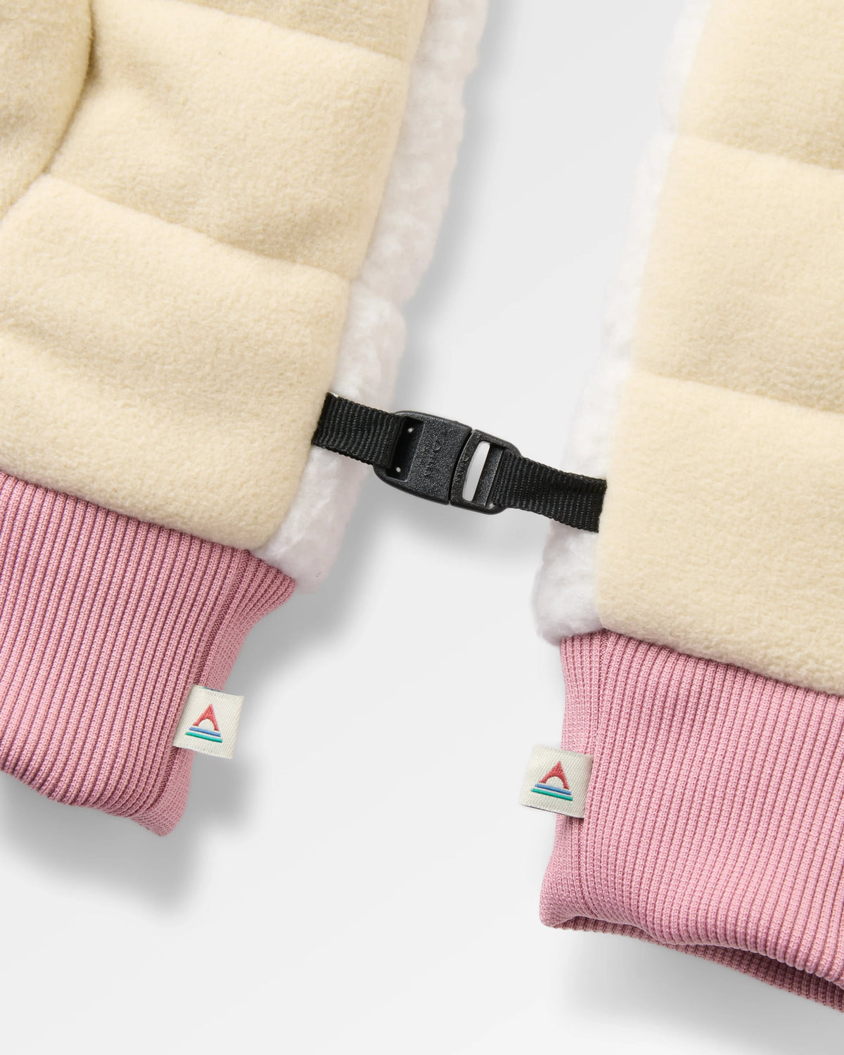 Avalanche Sherpa Mittens - White Sand - Flatlay