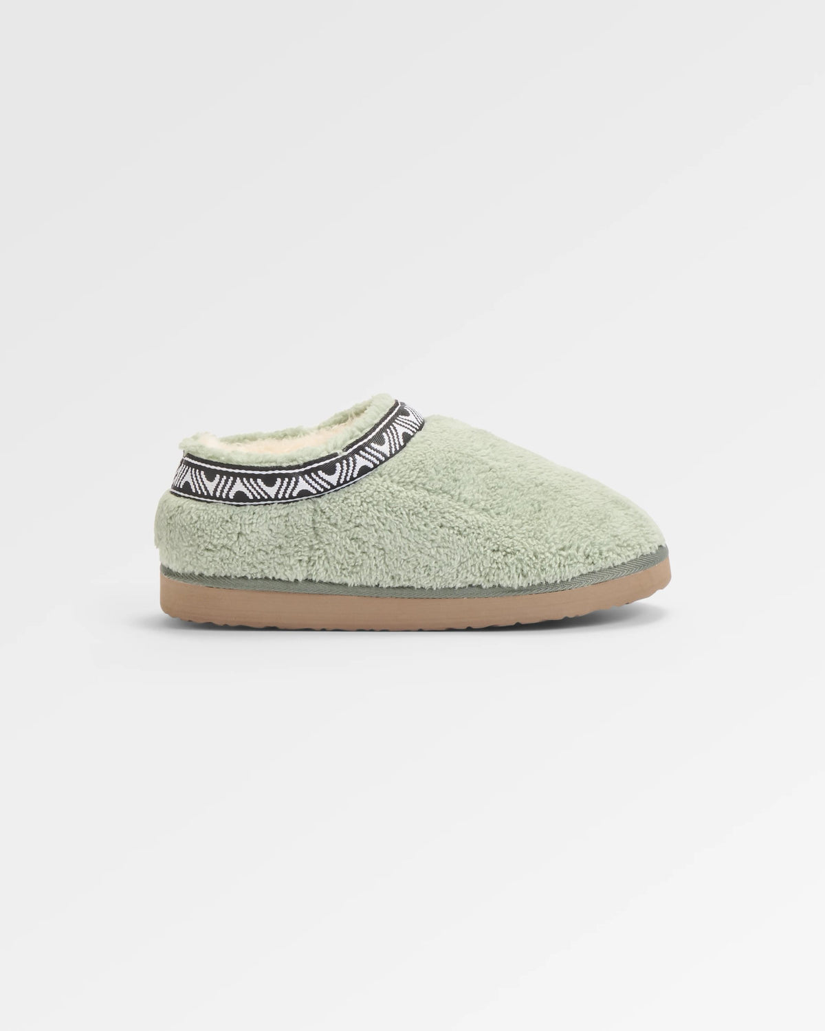Ember Sherpa Fleece Slipper - Pistachio - Flatlay