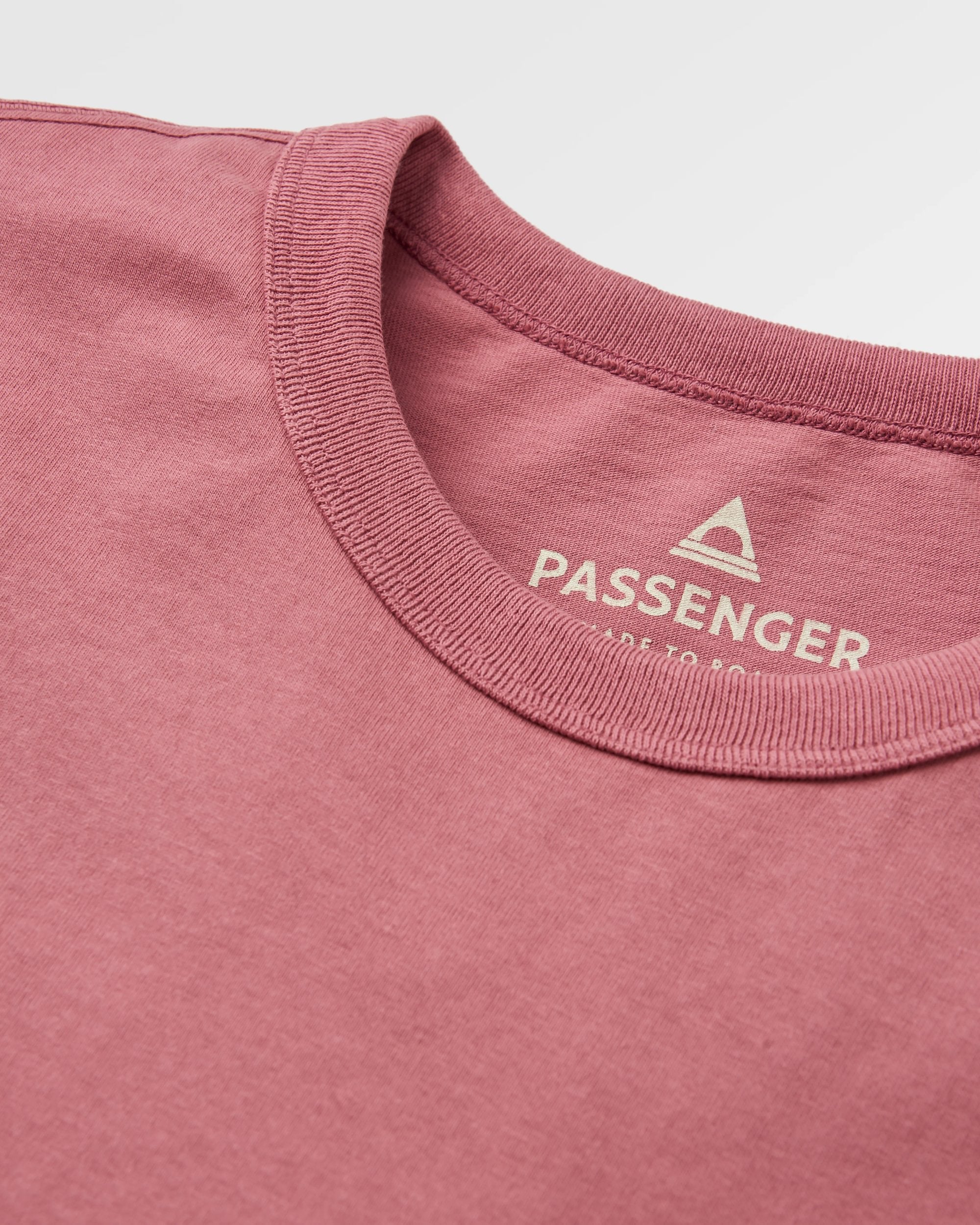 Heritage Recycled Relaxed Fit LS T-Shirt - Mauve Dusk - Flatlay