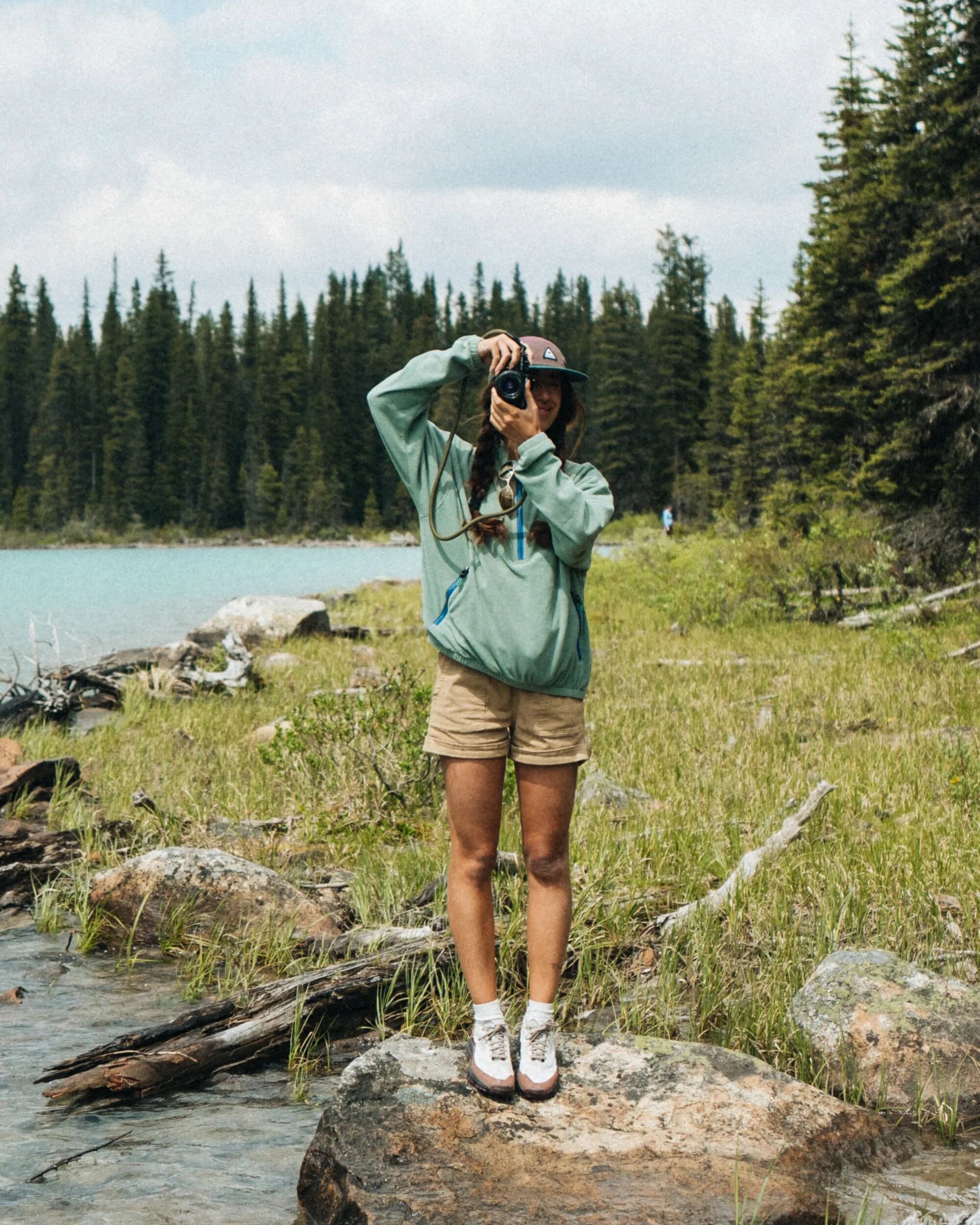 Ayla Recycled Micro Polartec® Fleece - Pistachio - Lifestyle