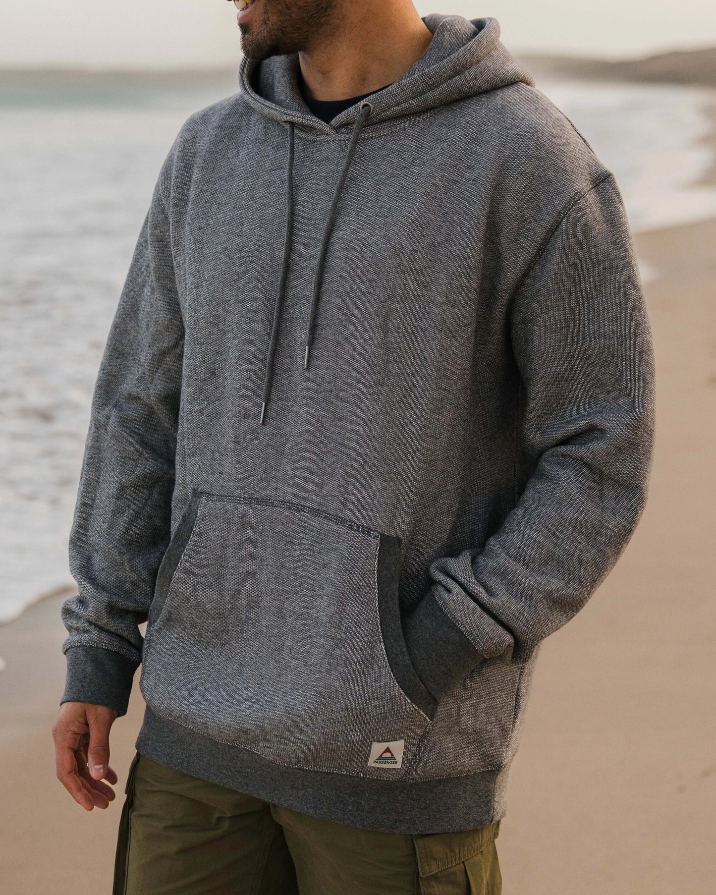 Heritage Textured Hoodie - Charcoal