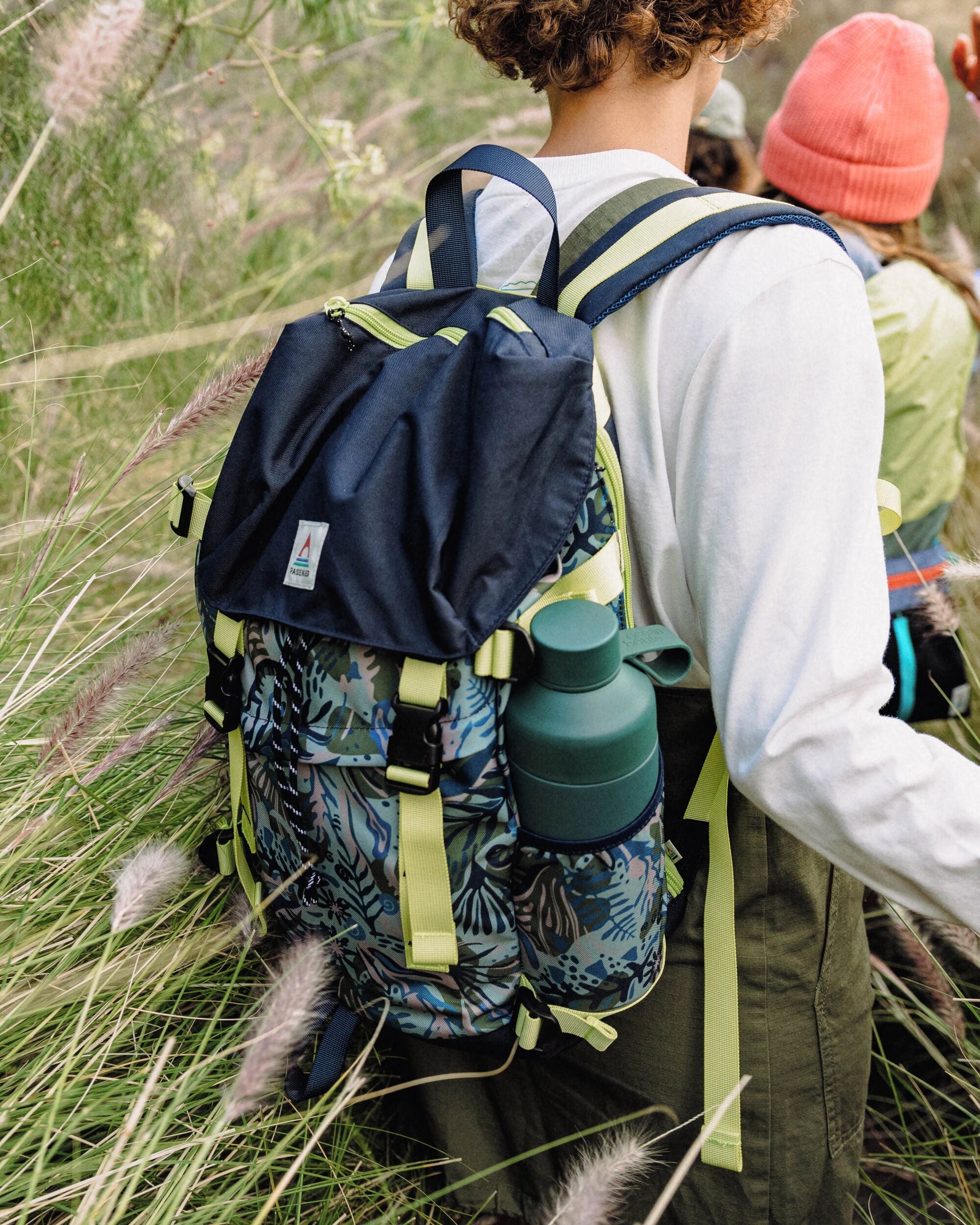 Boondocker Recycled 26L Backpack - Abstract Seaweed Pistachio - Lifestyle - Female