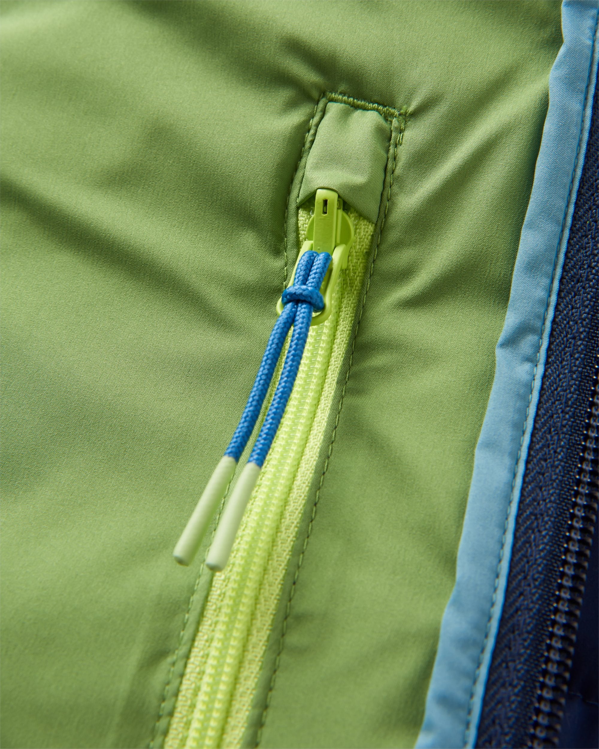 Ashland Down Recycled Jacket - Rich Navy/Pear Green - Flatlay