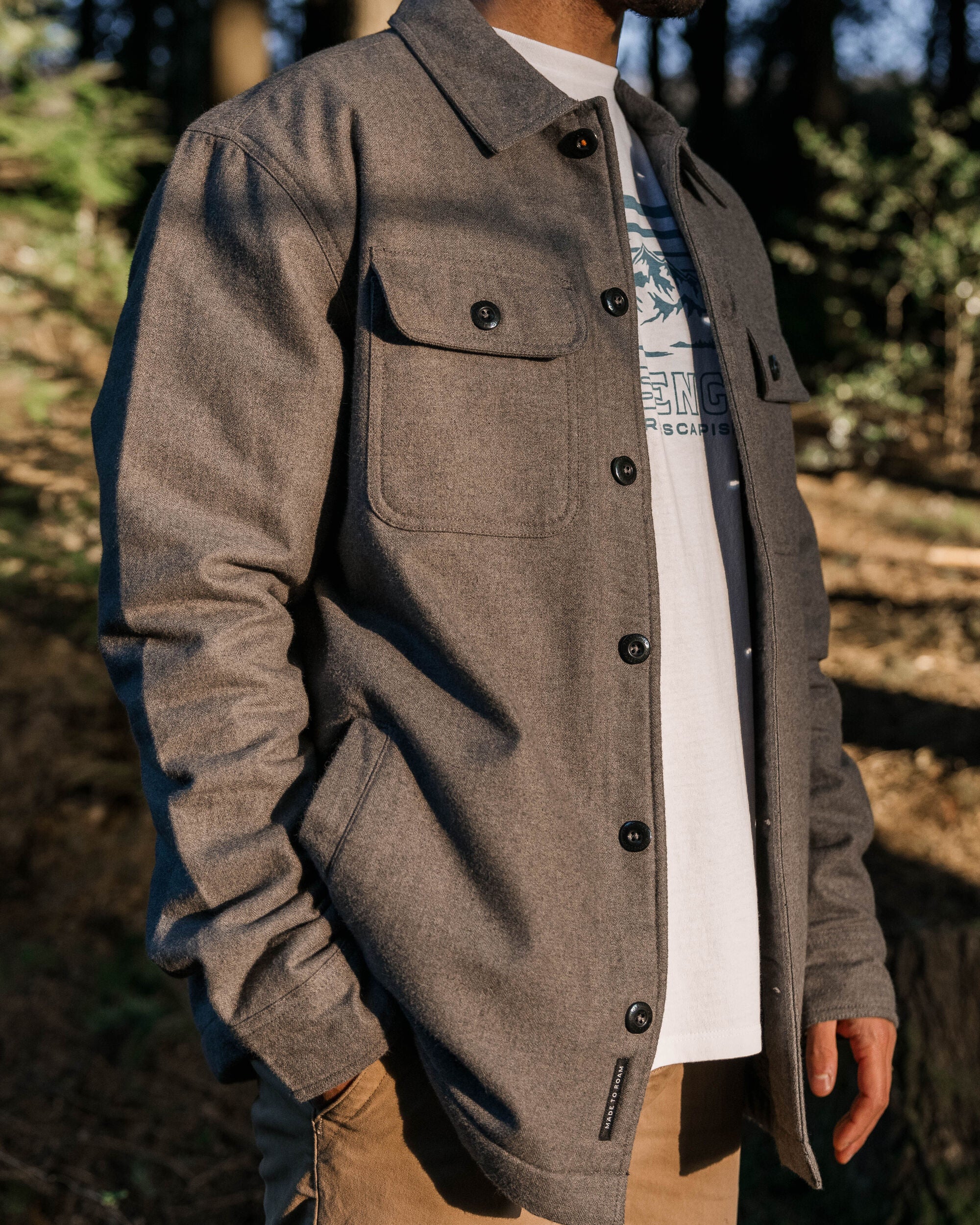 Freestyle Sherpa-Lined Overshirt - Grey Marl - Lifestyle
