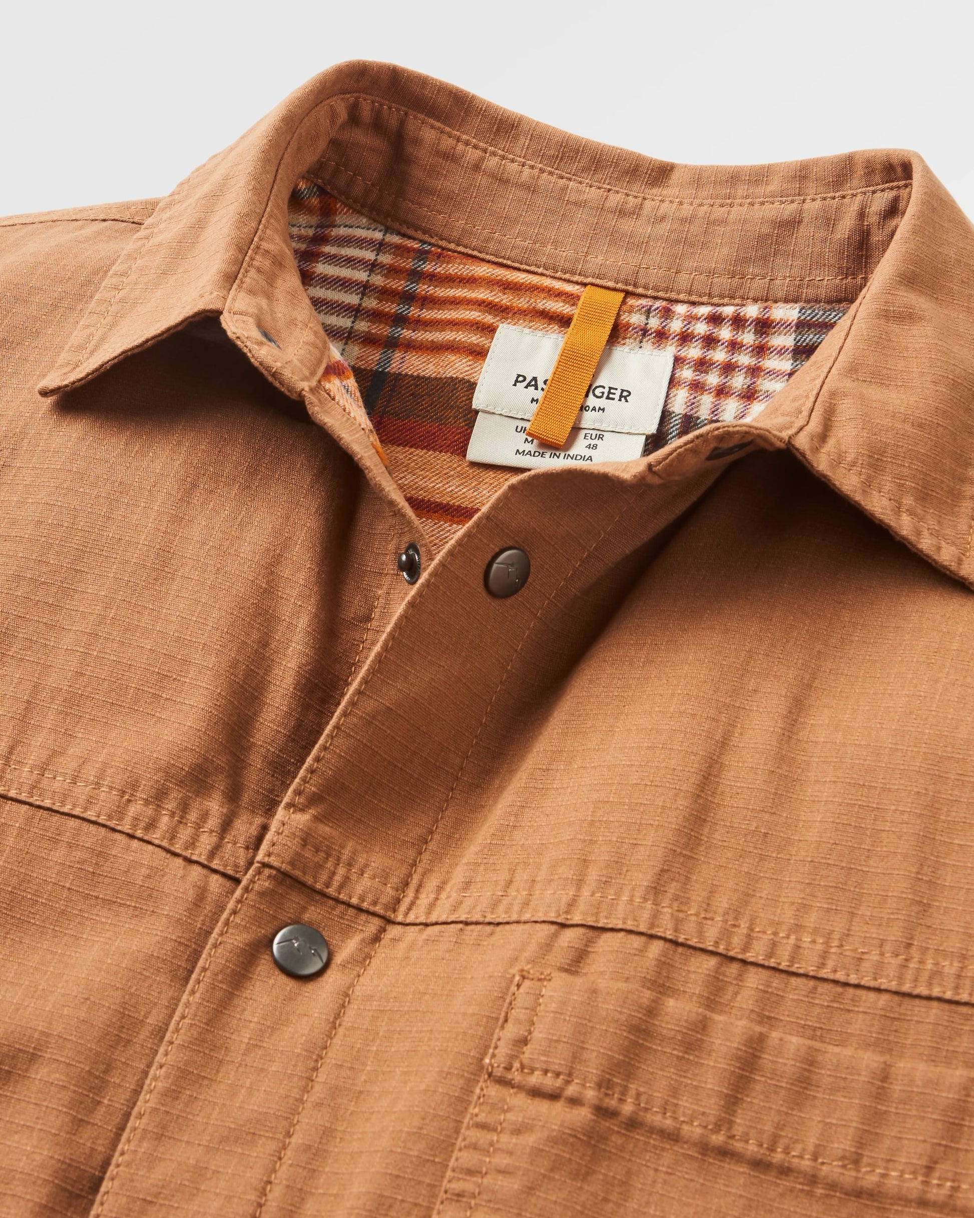 Way Flannel Lined Shirt - Toffee - Flatlay
