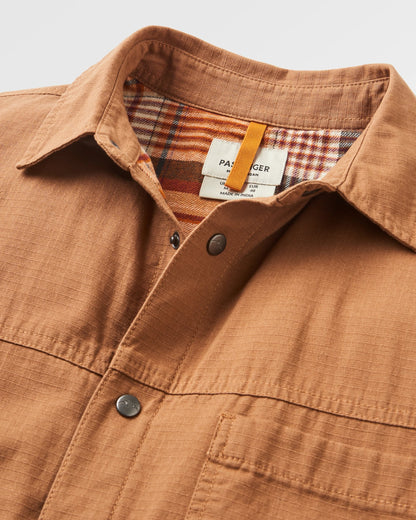 Way Flannel Lined Shirt - Toffee - Flatlay