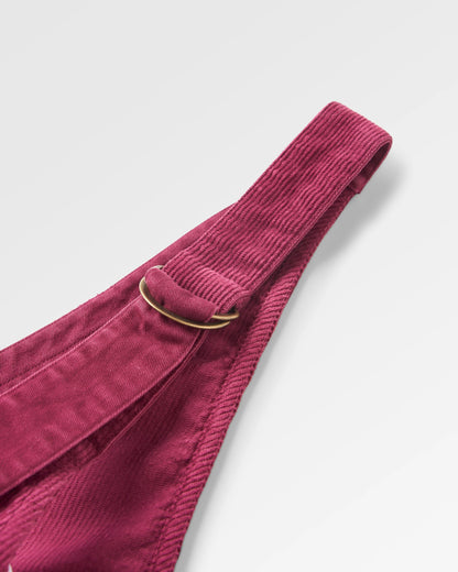 Refuel Organic Cotton Cord Jumpsuit - Fig - Flatlay