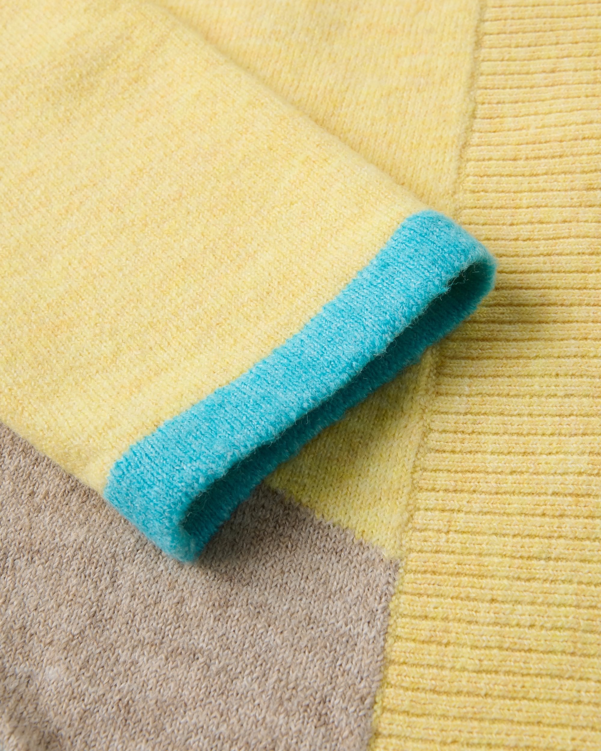 Scenic 'Light' Long Knitted Cardigan - Scenic Yellow - Flatlay