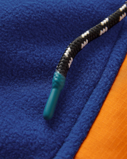 Alexander Recycled Polar Hooded Fleece - Azure Blue - Flatlay