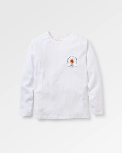 Explore LS T-Shirt - White - Flatlay