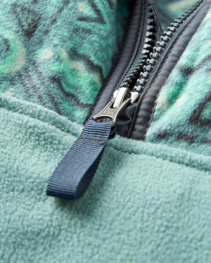 Set Off Recycled Polar 1/4 Zip Fleece - Elemental Geo Arctic