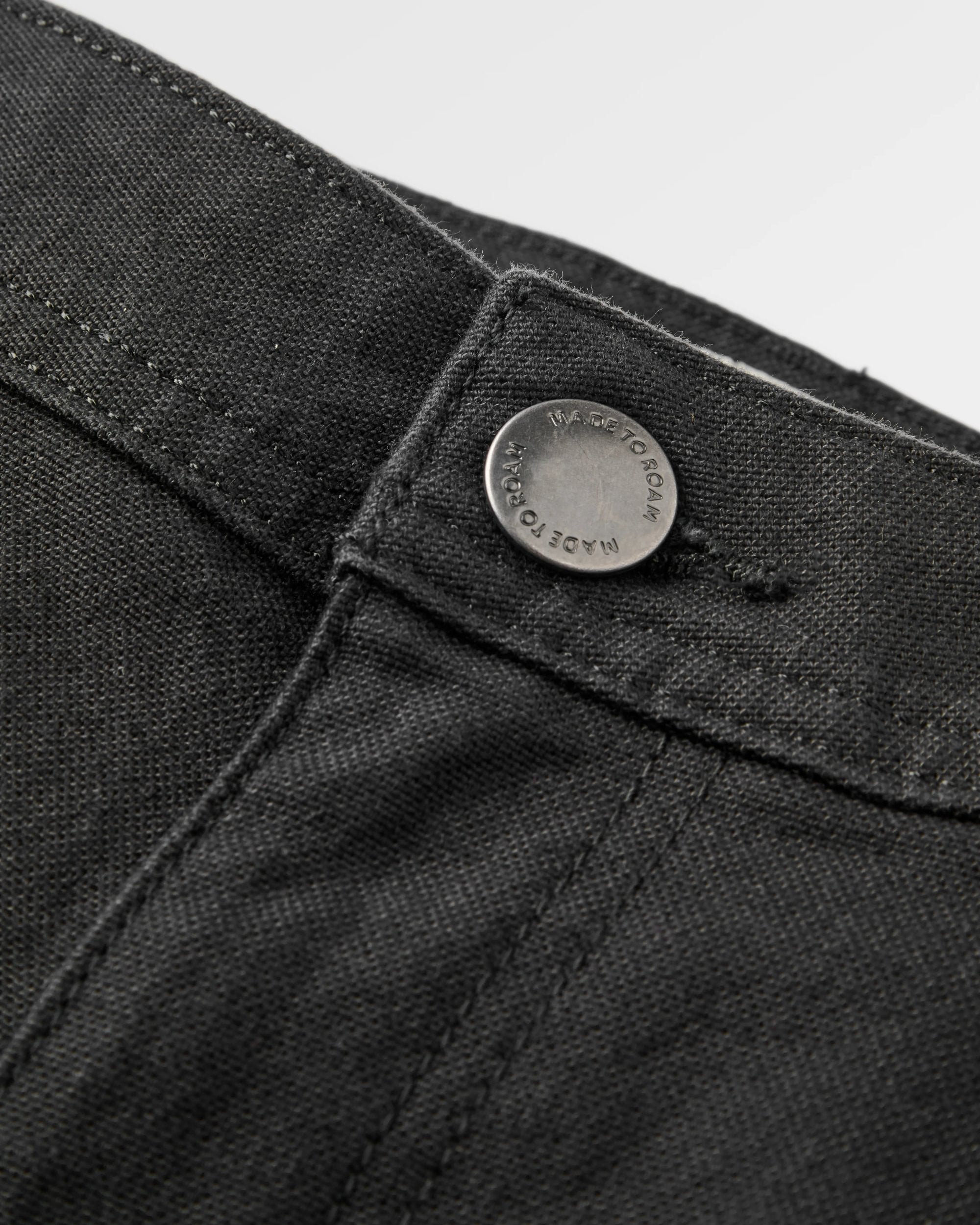 Vantage Cotton Canvas Trouser - Black - Flatlay
