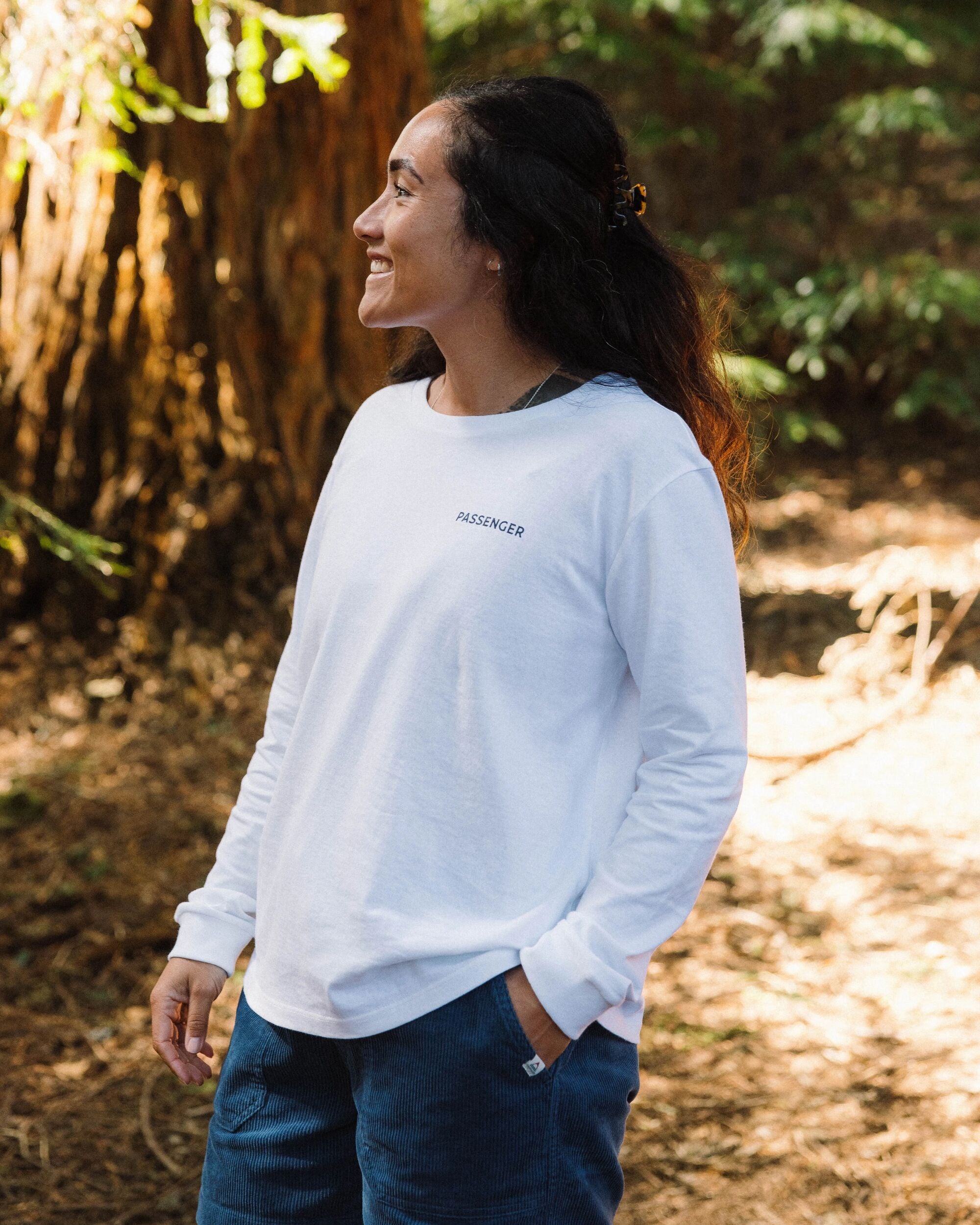 Roamer Recycled Cotton LS T-Shirt - White - Lifestyle