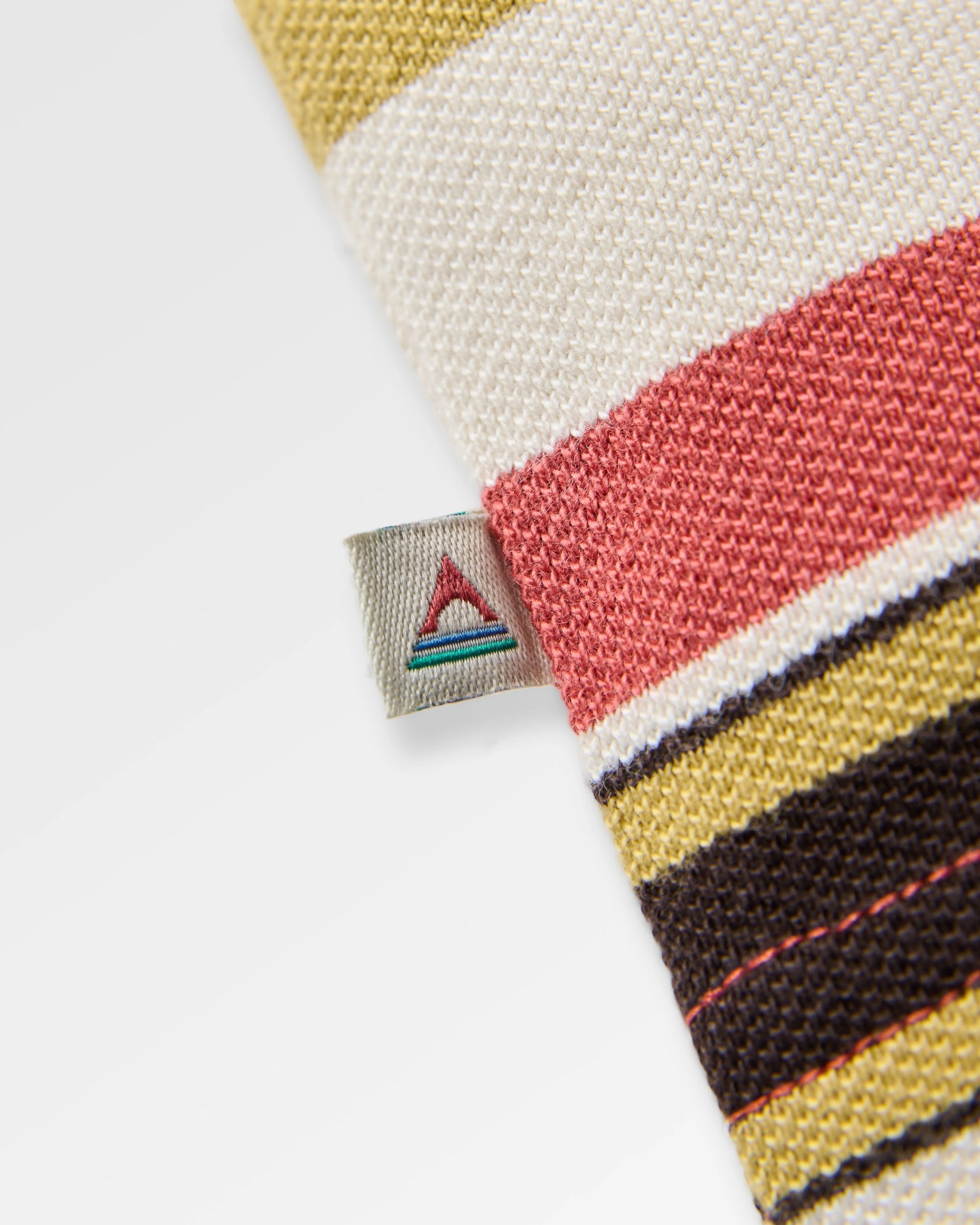 Wild Pine Relaxed Fit Stripe T-shirt - Redwood Multi Stripe - Flatlay