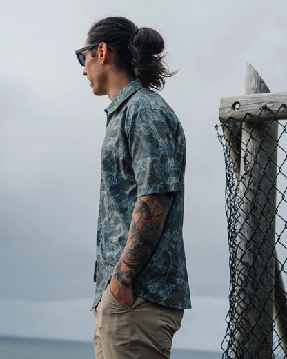 Sundowner Stretch Short Sleeve Shirt - Abstract Seaweed Camo