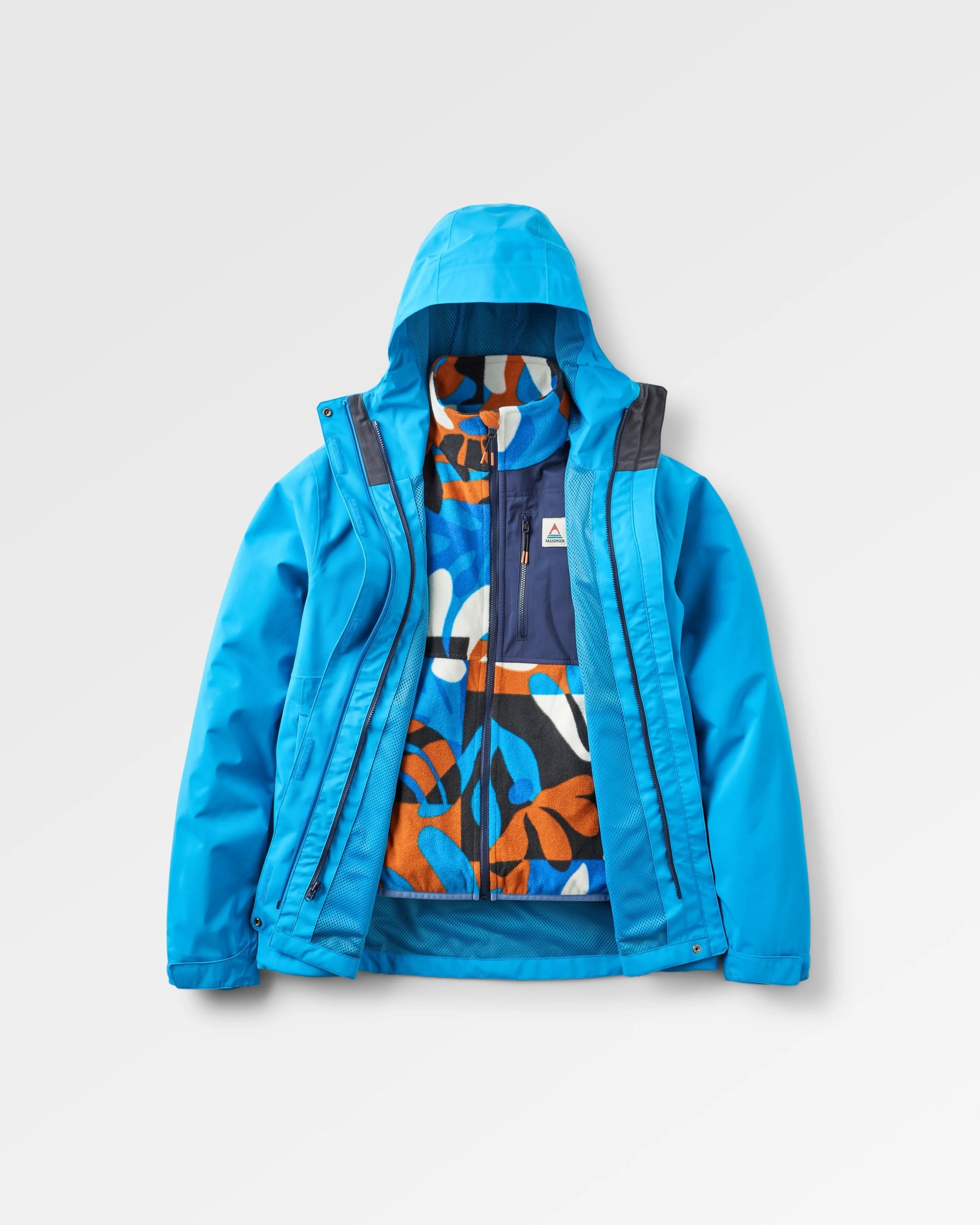 Breckenridge Recycled Waterproof 3 In 1 Jacket - Bluejay - Flatlay