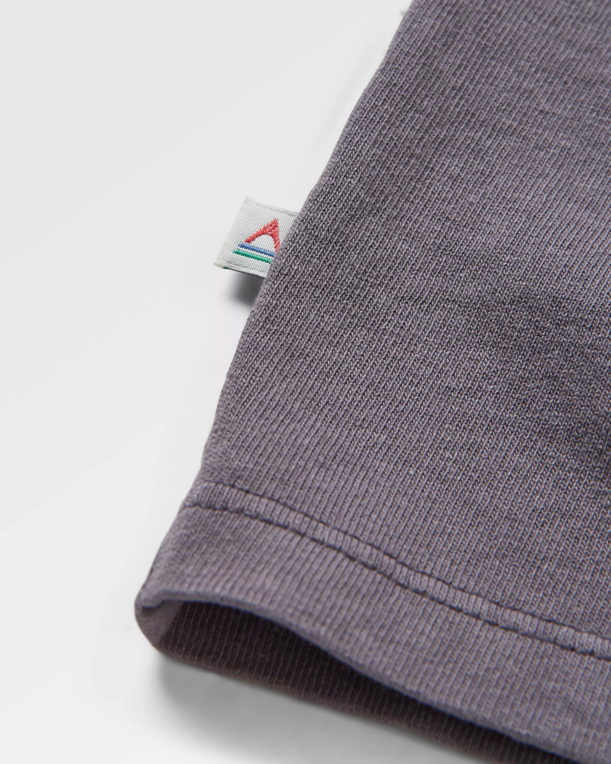 Bud Recycled Cotton T-Shirt - Charcoal - Flatlay