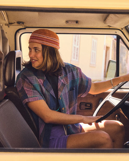 Arden Short Sleeve Shirt - Rich Navy Multi Check - Lifestyle