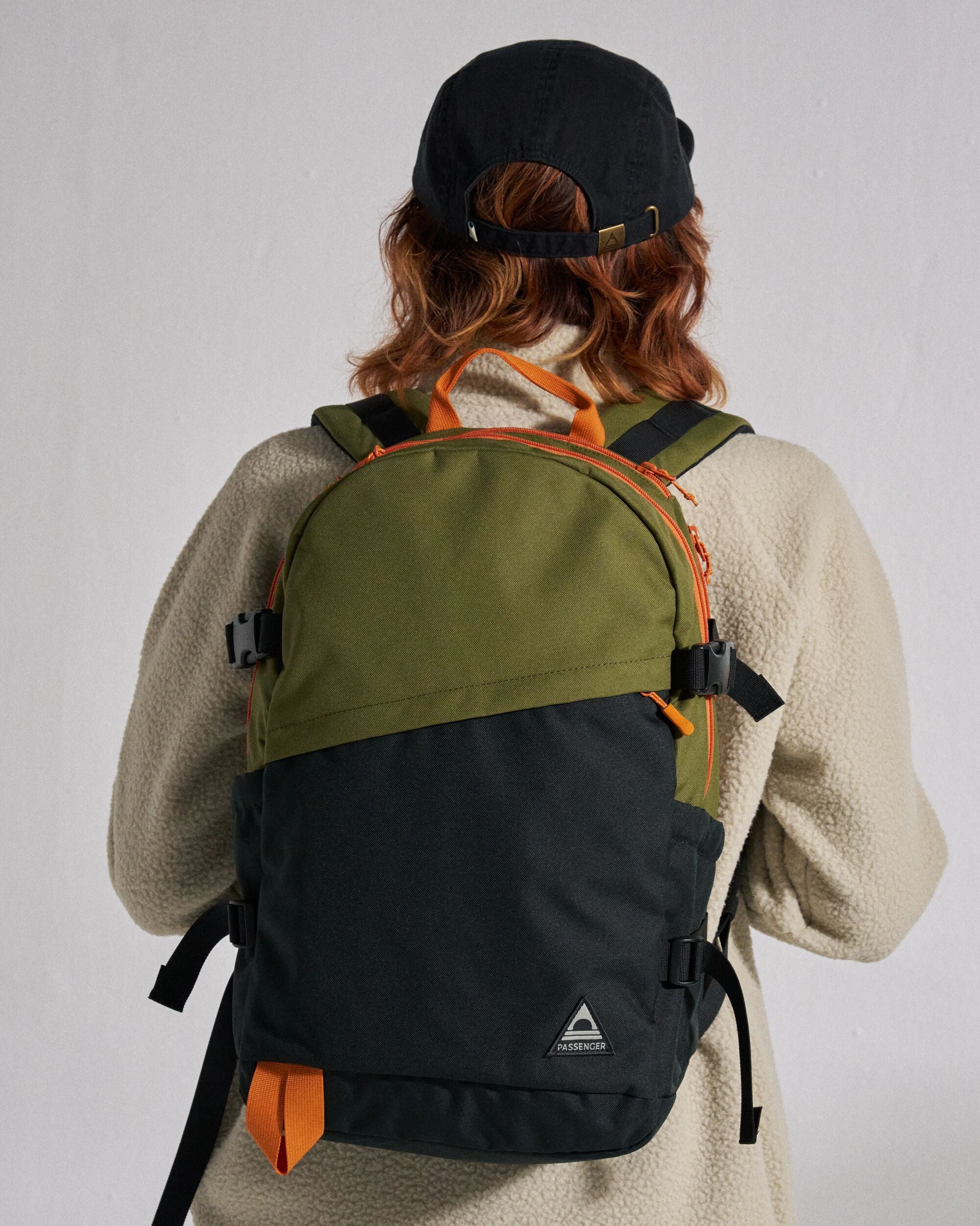 Boondocker Zip 22L Backpack - Black/Khaki - Studio Model - Female
