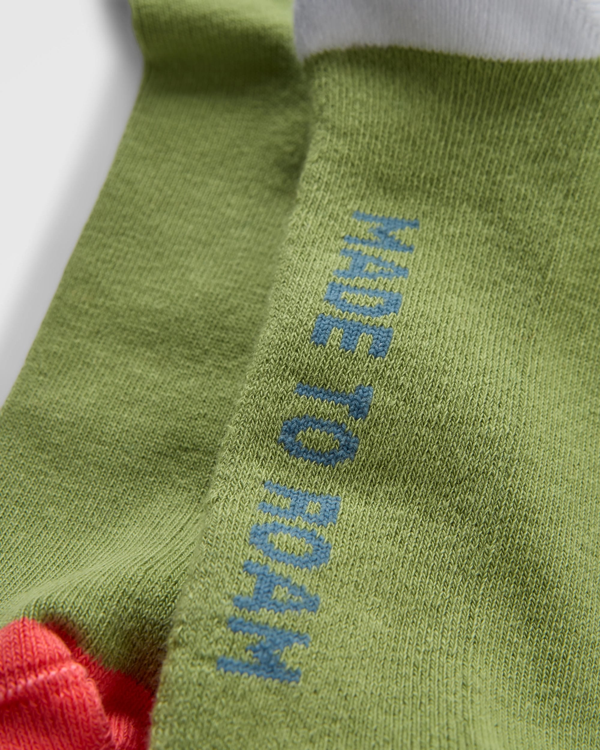 Organic Midweight Crew Socks - Pistachio - Flatlay